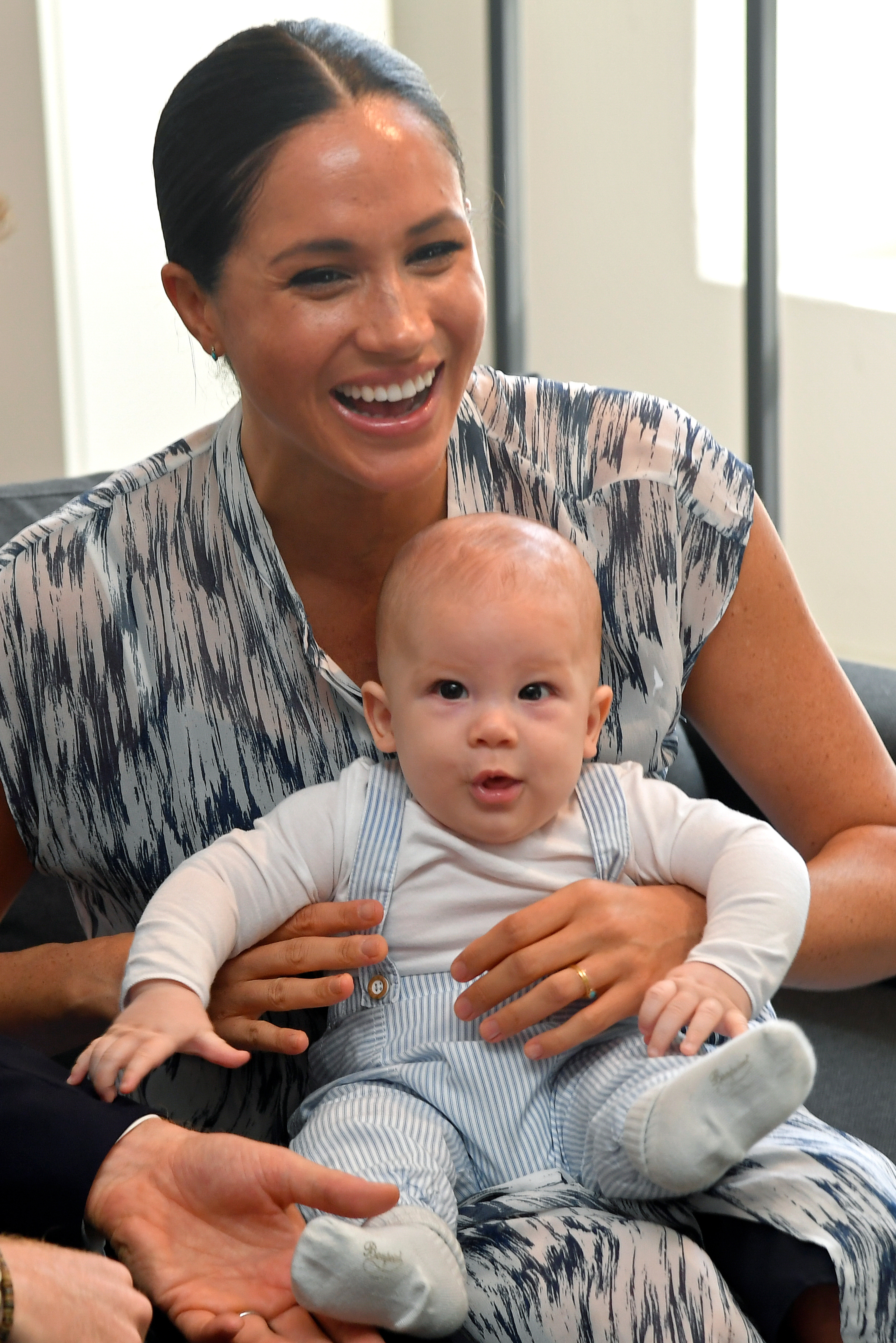 Meghan Markle and Archie Mountbatten-Windsor at a meeting with Archbishop Desmond Tutu during their royal tour of South Africa on September 25, 2019 in Cape Town, South Africa | Source: Getty Images