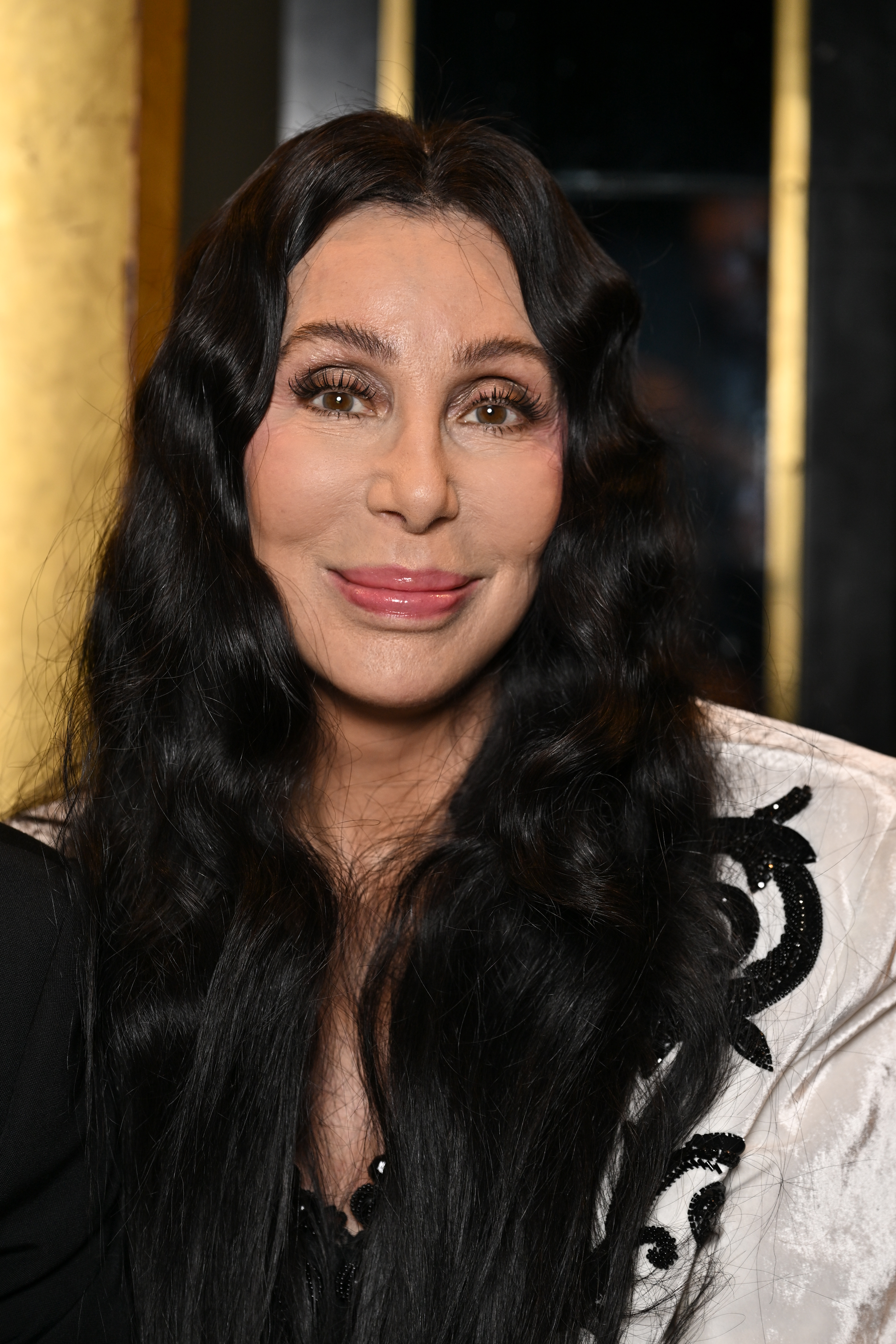Cher at the Balmain Womenswear Spring/Summer 2024 show as part of Paris Fashion Week on September 27, 2023 in Paris, France | Source: Getty Images