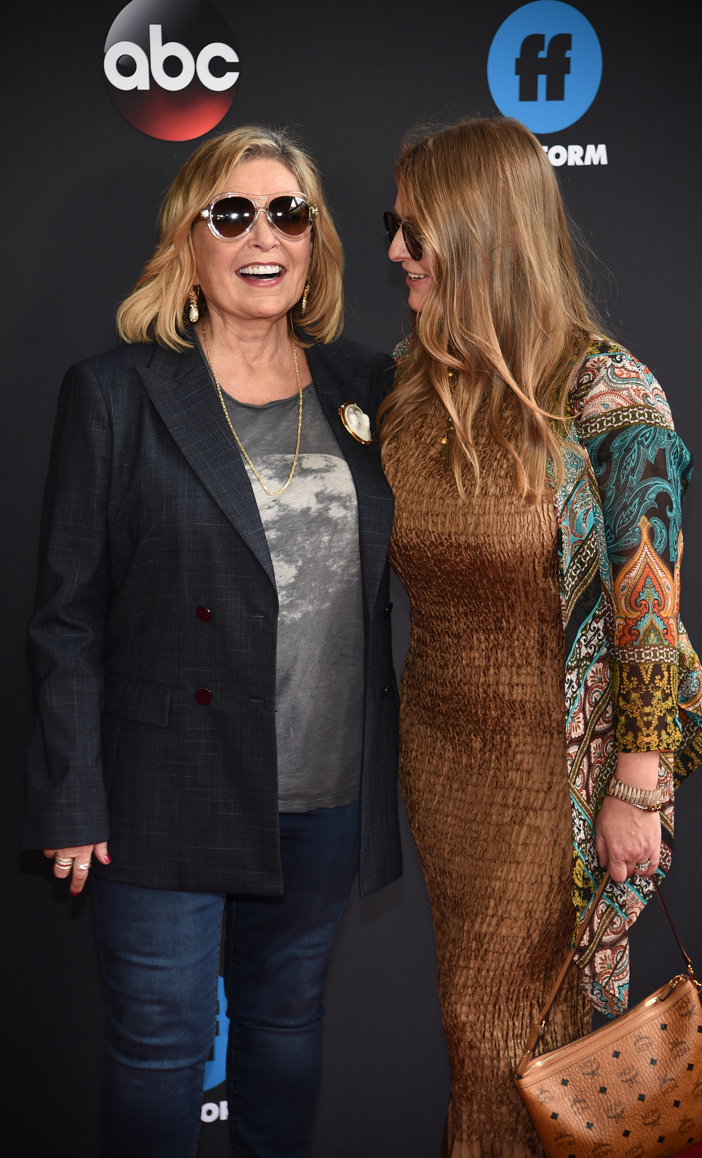 Roseanne Barr and Brandi Brown attend the 2018 Disney, ABC, Freeform Upfront on May 15, 2018 in New York City | Source: Getty Images