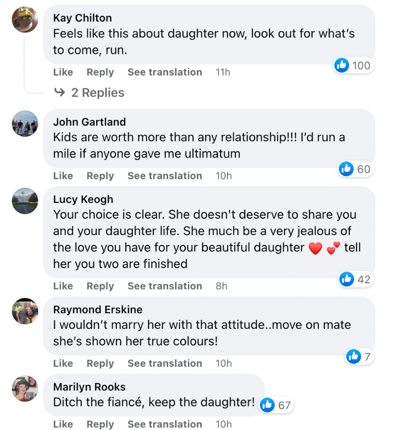 Screenshot of fan comments about the Reddit story, dated July 10, 2023. | Source: Facebook/The Mirror