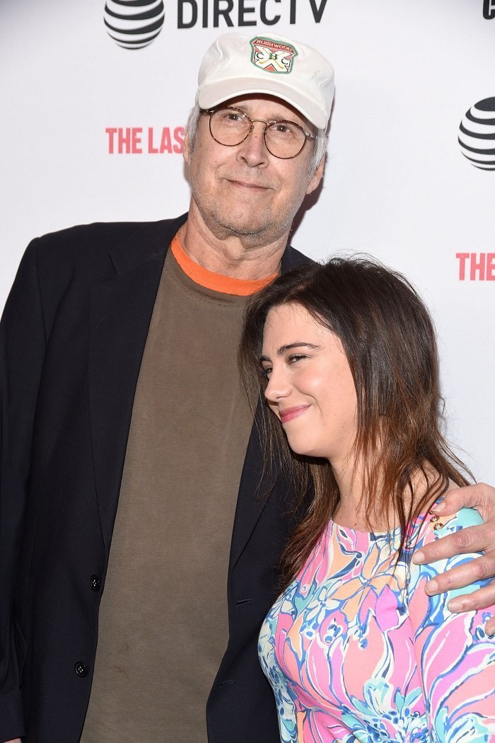 Chevy Chase and daughter Caley Leigh ChaseI I Image: Getty Images.