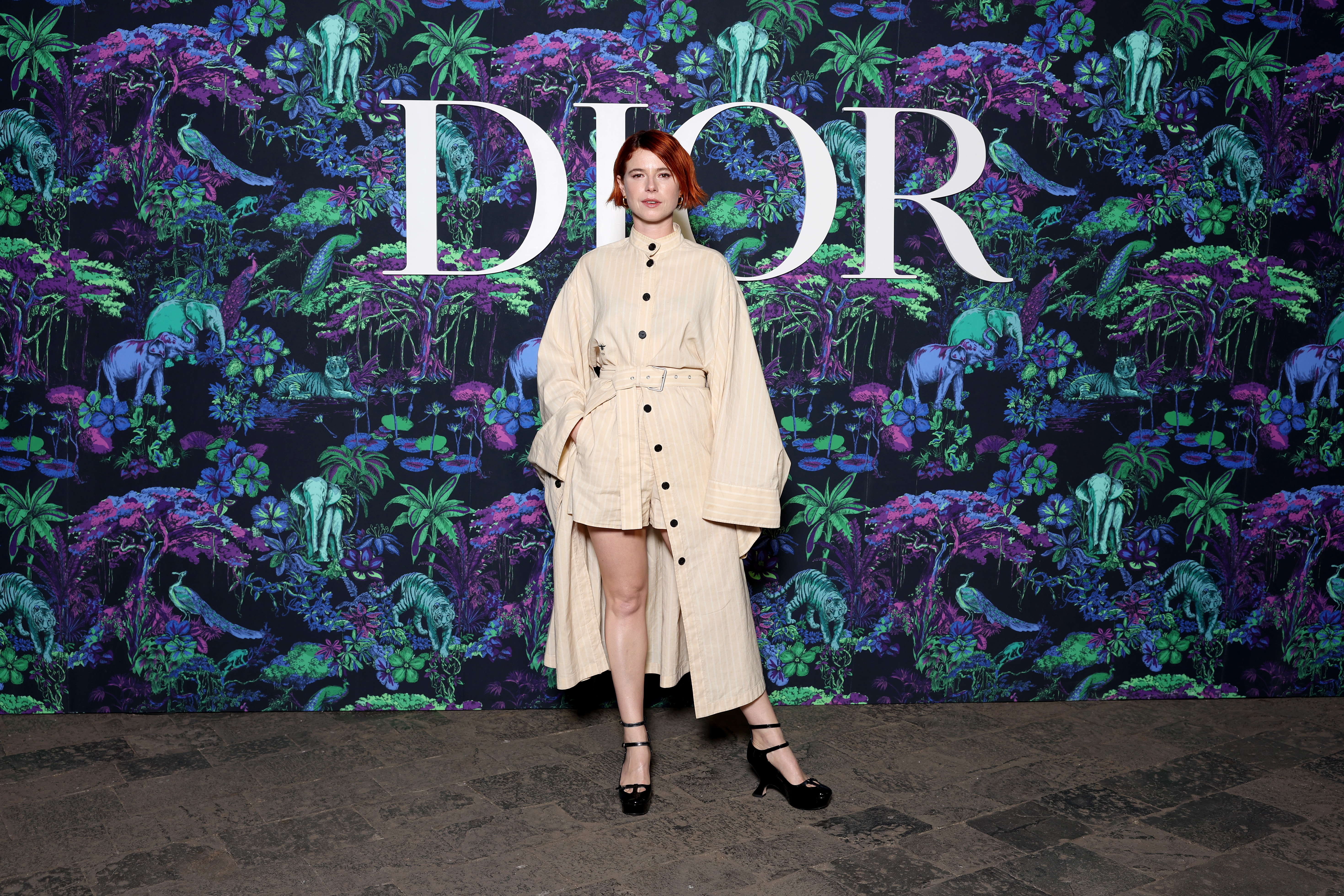 Jessie Buckley attends the Christian Dior Womenswear Fall 2023 show at the Gateway of India monument, on March 30, 2023, in Mumbai, India.  | Source: Getty Images