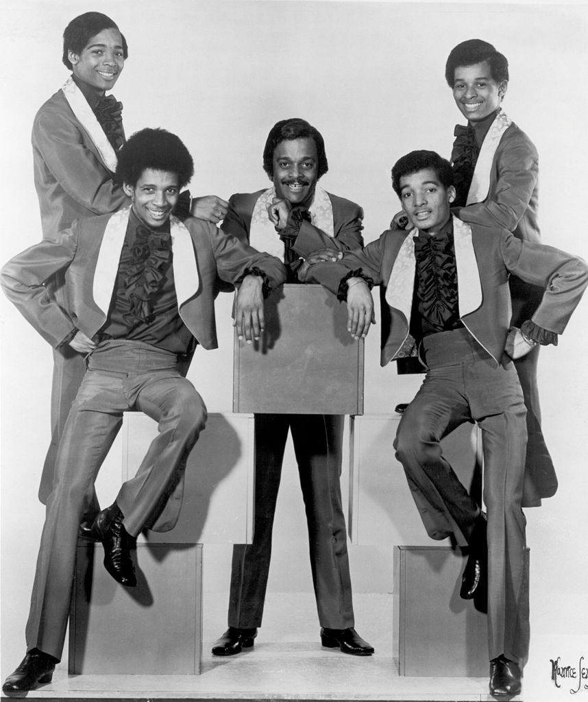 The Five Staristeps pose for a photo in black and white, circa 1970. | Source: Getty Images