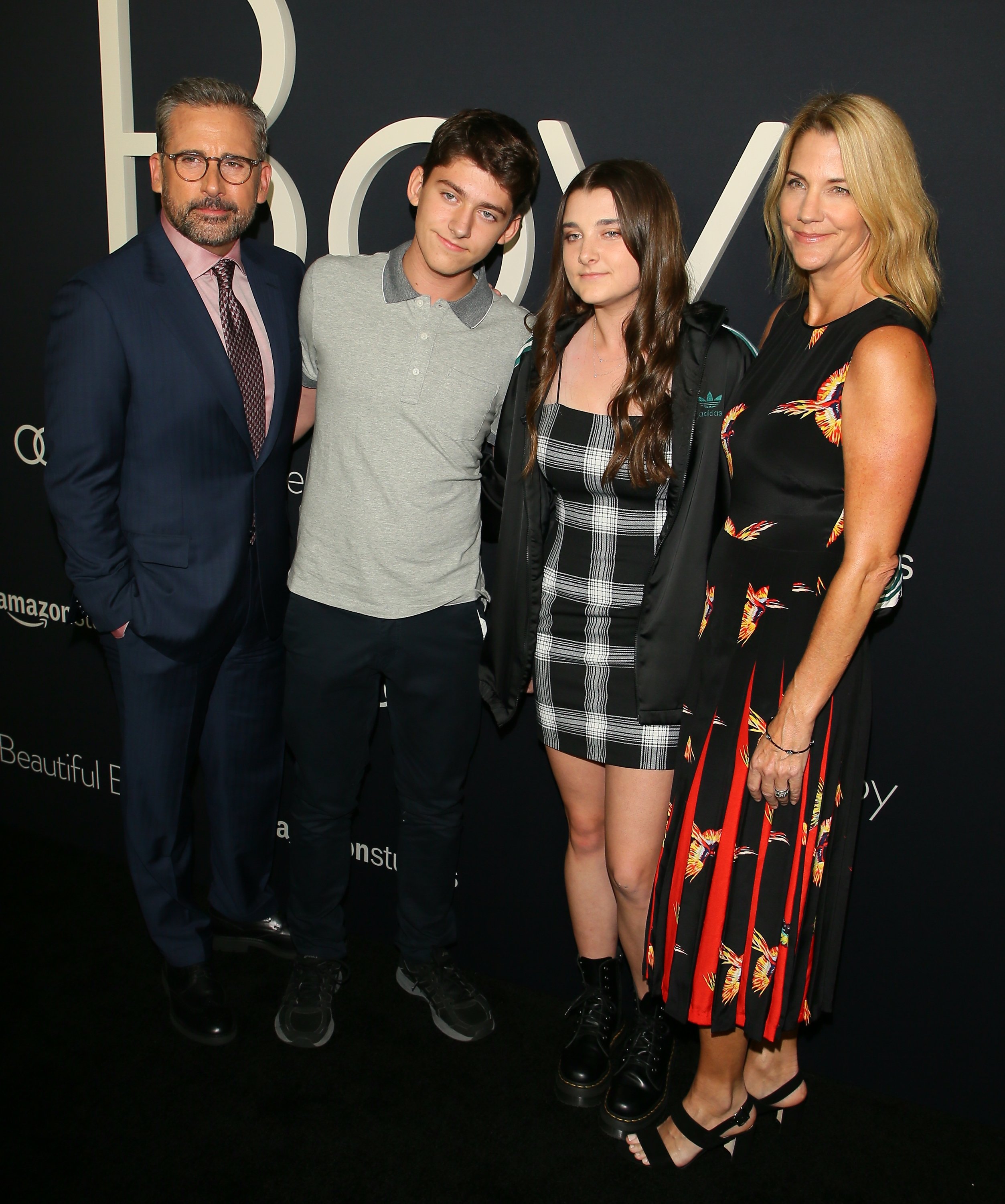 Steve Carell and family at the premiere of "Beautiful Boy" on October 8, 2018 in Beverly Hills | Source: Getty Images