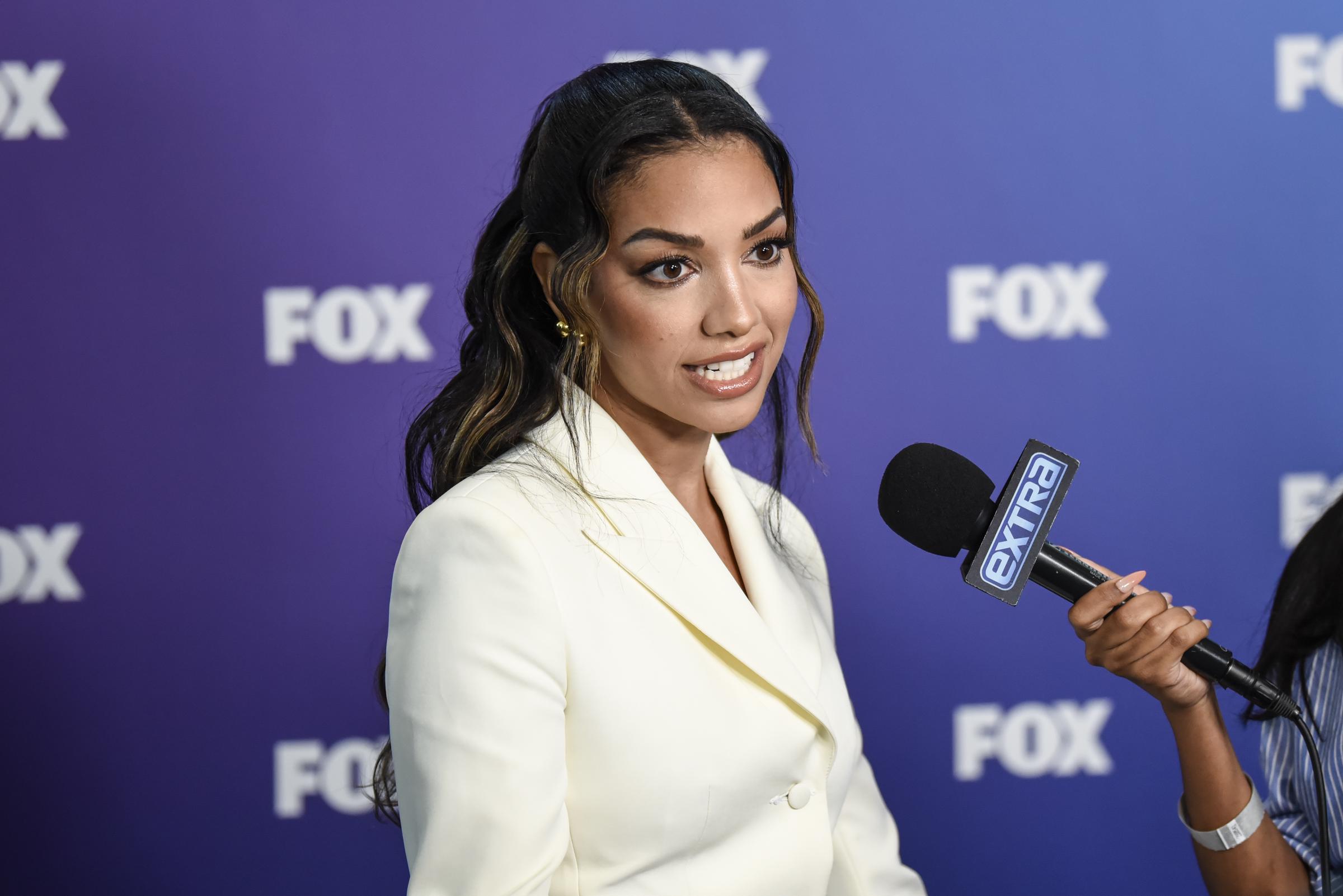 Corinne at the Fox 2024 Upfront Red Carpet on May 13, 2024 | Source: Getty Images