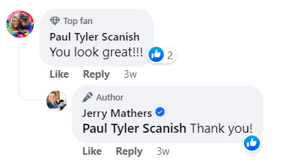 A screenshot of a comment for Jerry Mathers and his response on his Facebook post on May 26, 2023 | Source: Facebook.com/Jerry Mathers