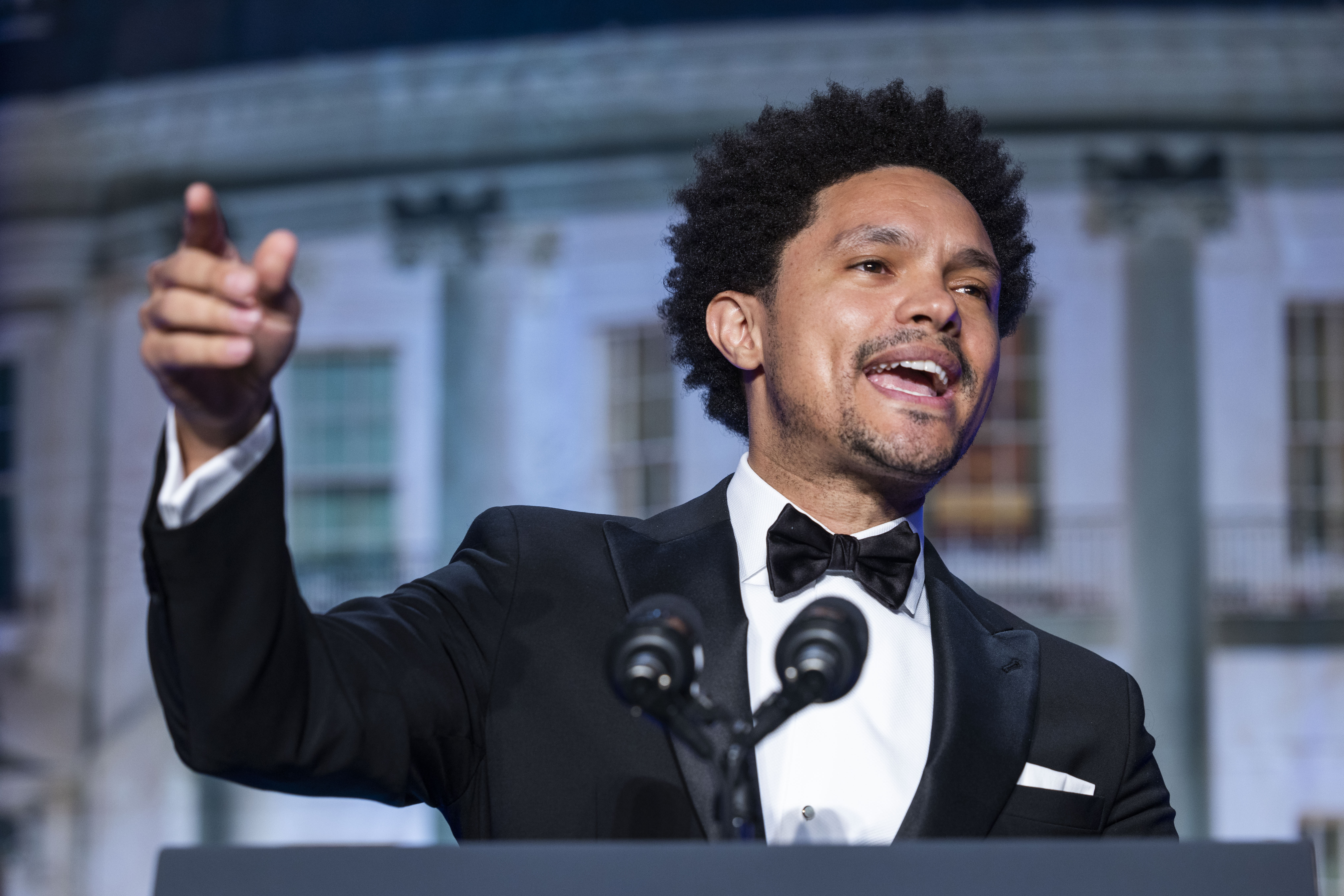 Trevor Noah, host of "The Daily Show" on Comedy Central, speaks during the White House Correspondents' Association (WHCA) dinner in Washington, D.C., U.S., on Saturday, April 30, 2022. | Source: Getty Images