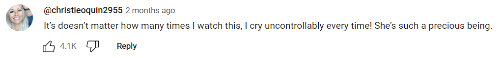 A user's comment on America's Got Talent's YouTube video | Source: youtube.com/AGT