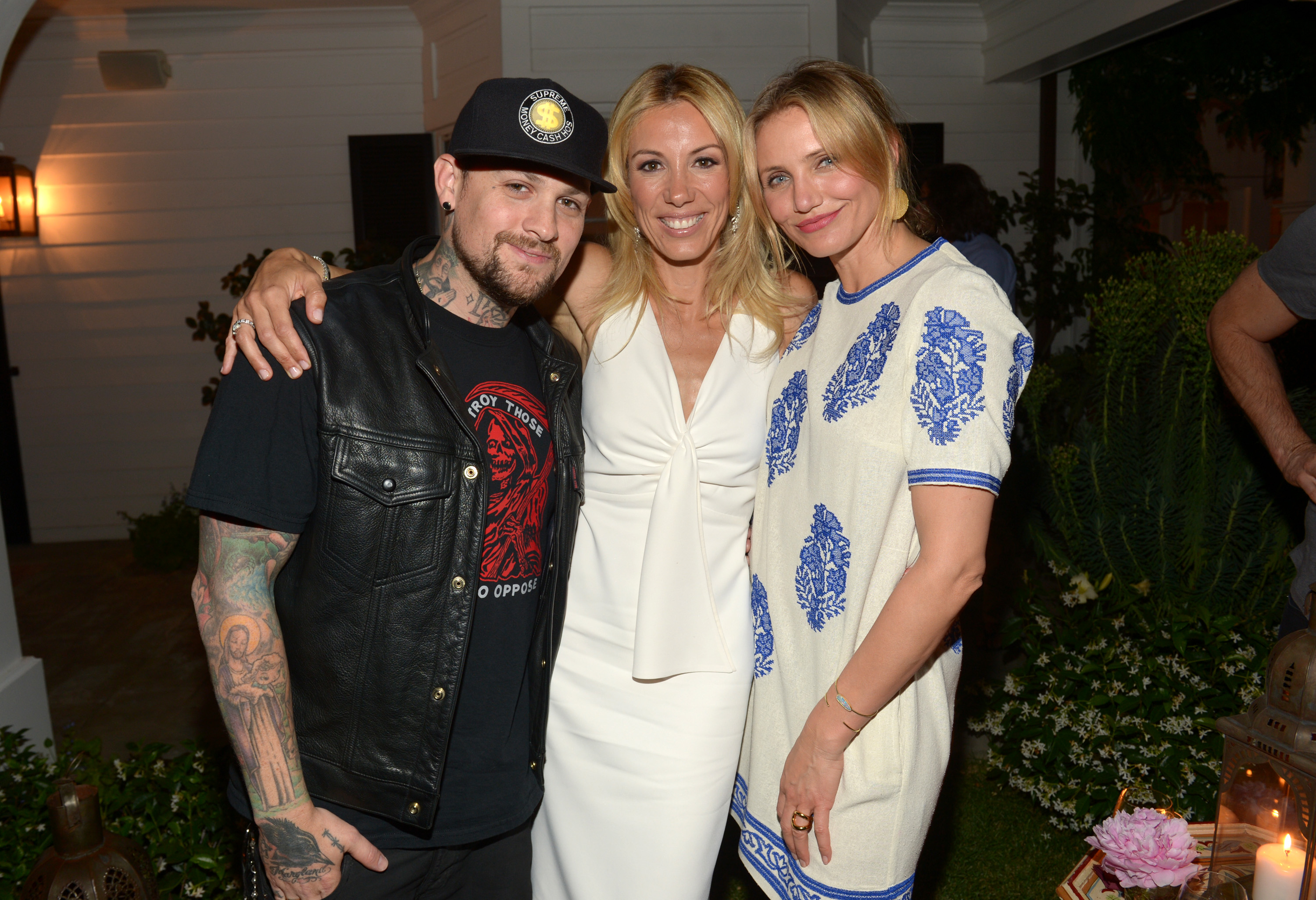Benji Madden Vicky Vlachonis, and Cameron Diaz attend the launch of "The Body Doesn't Lie" on May 15, 2014 in Los Angeles, California | Source: Getty Images