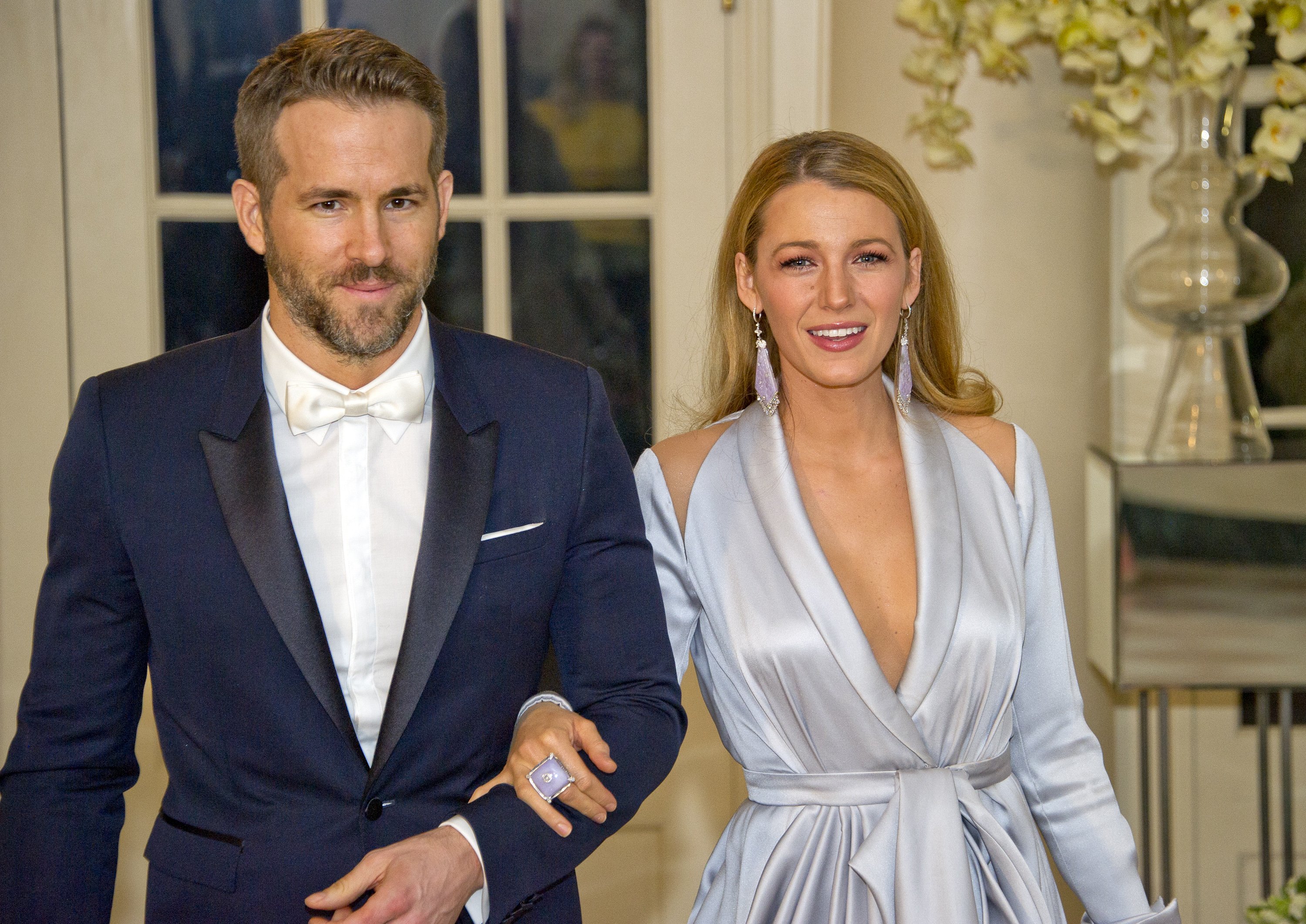 Ryan Reynolds and Blake Lively arrive for the State Dinner at the White House on March 10, 2016. | Photo: Getty Images