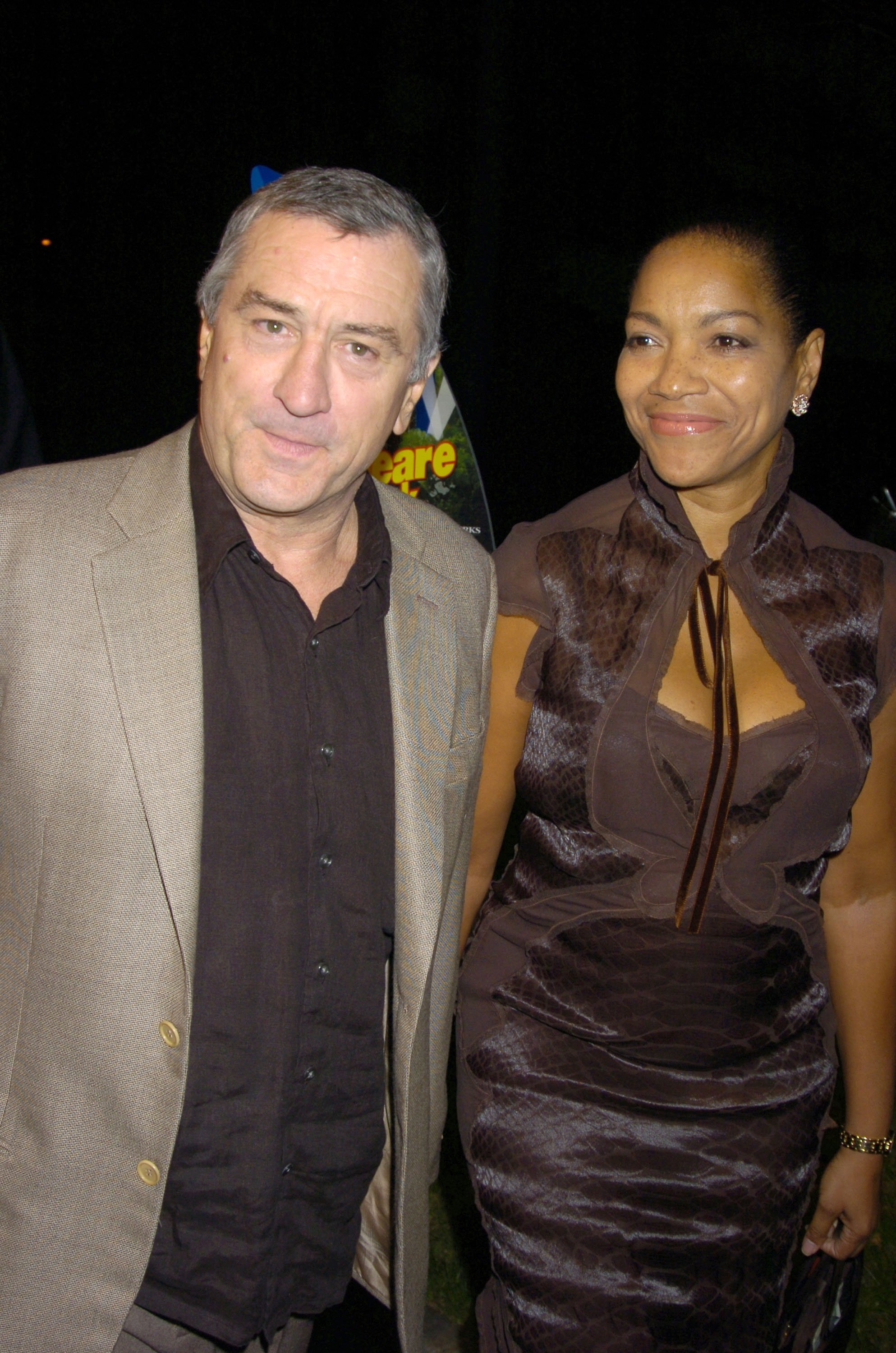 Robert De Niro and wife Grace Hightower during "Shark Tale" New York premiere at The Delacorte Theatre in Central Park in New York, New York. / Source: Getty Images