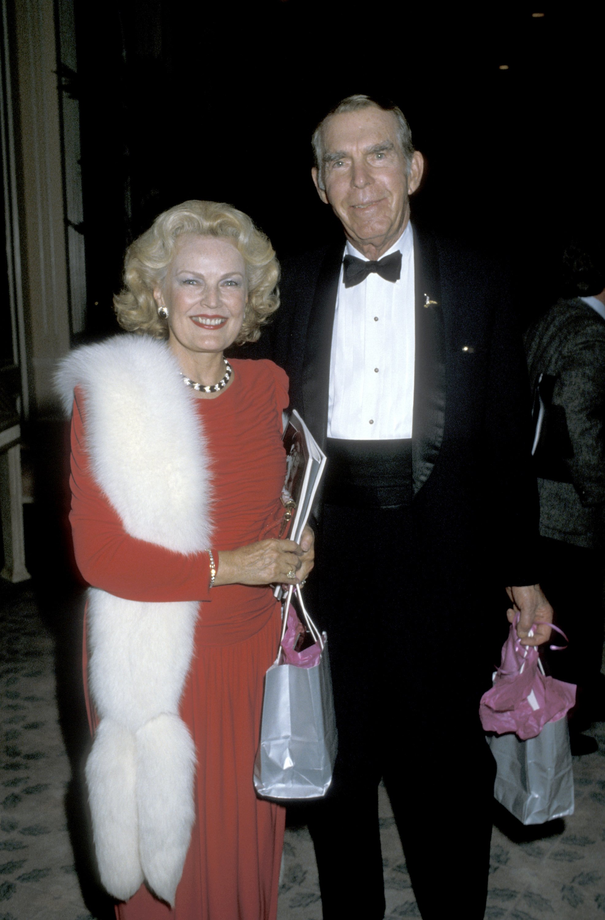 June Haver and Fred MacMurray during AFI Lifetime Achievement Award to Billy Wilder at Beverly Hilton Hotel in Beverly Hills, California, United States. | Source: Getty Images