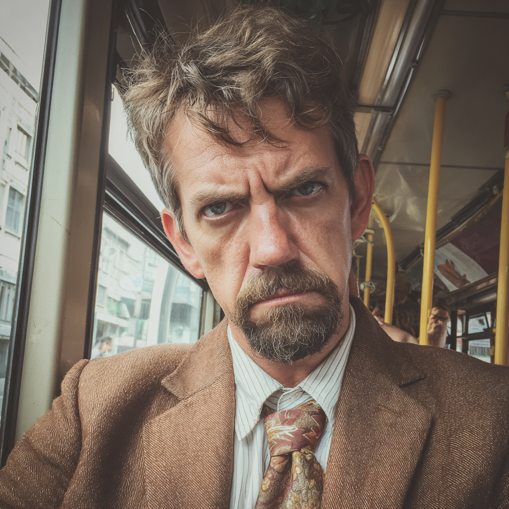 A close-up of a frowning man | Source: Midjourney