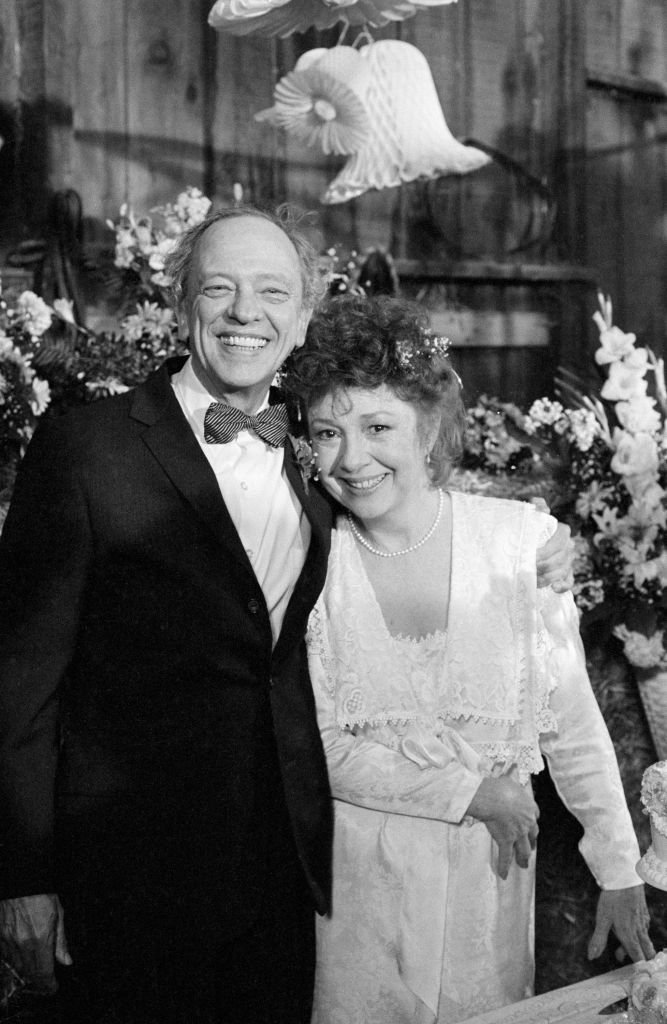 An undated portrait of co-stars Don Knotts as Barney Fife and Betty Lynn as Thelma Lou on "Return to Mayberry" | Photo: Getty Images