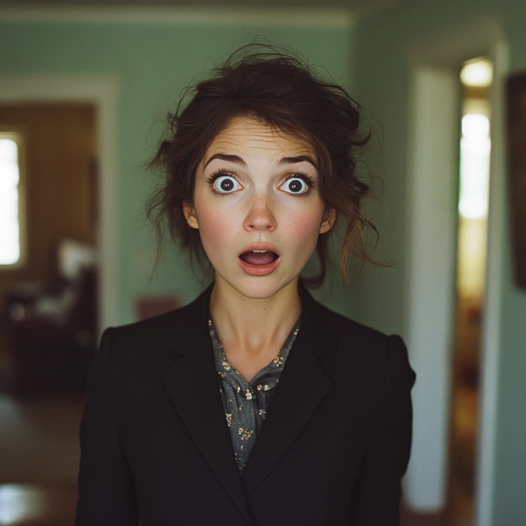 A shocked woman | Source: Midjourney