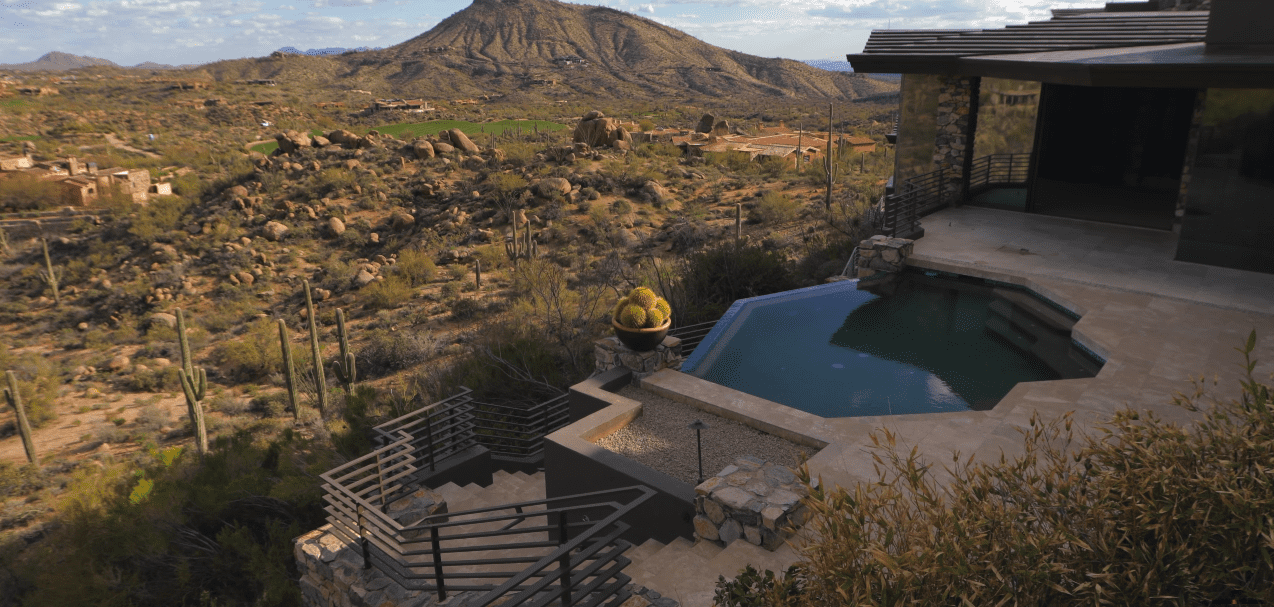 An infinity pool overlooks the scenic views  | Source: YouTube/ Paul Benson Engel & Völkers