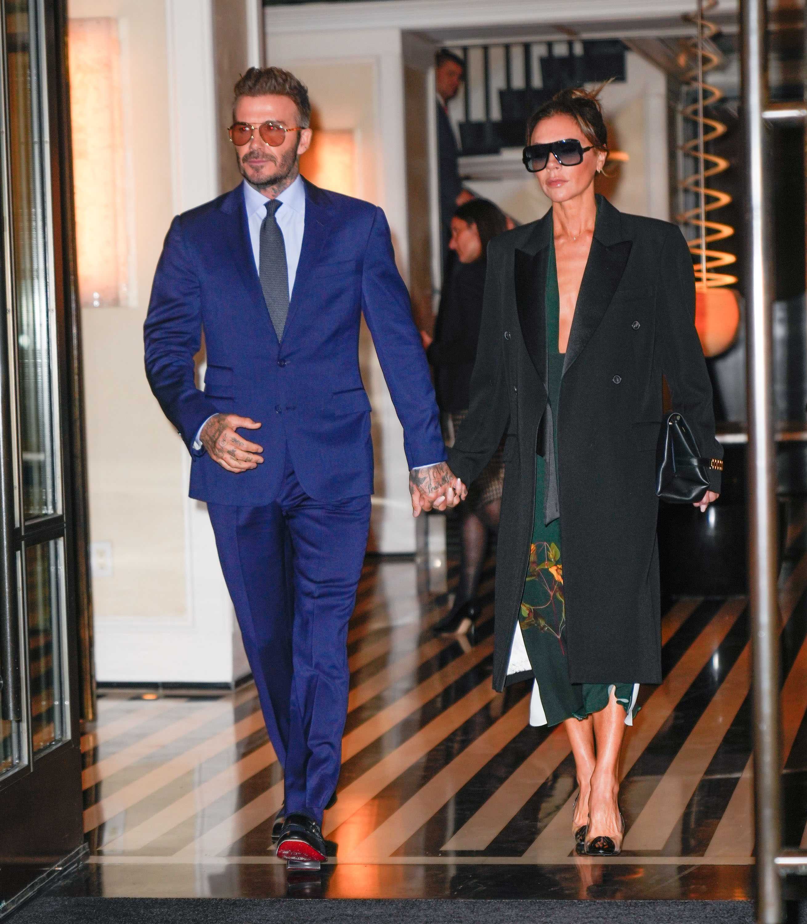 David Beckham and Victoria Beckham are seen in New York City, on October 11, 2022. | Source: Getty Images
