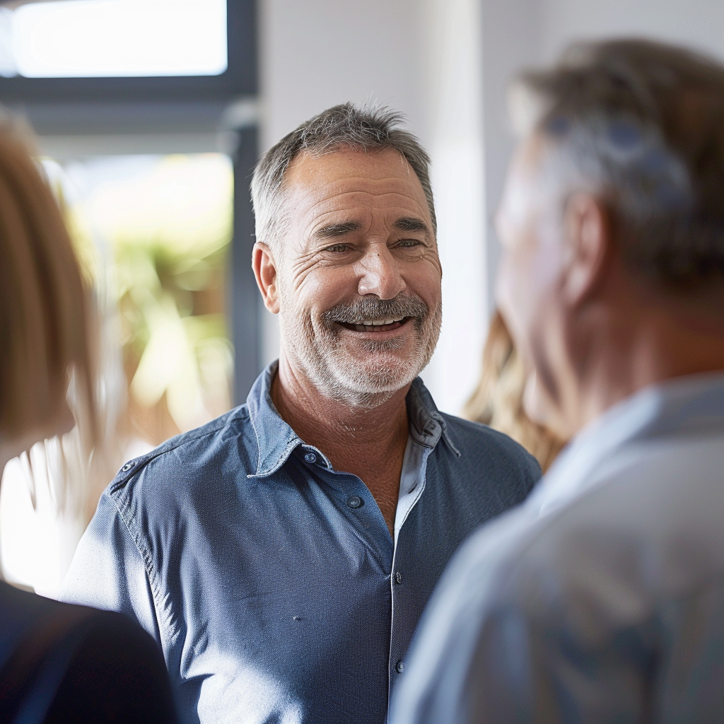 A close-up of a man talking | Source: Midjourney