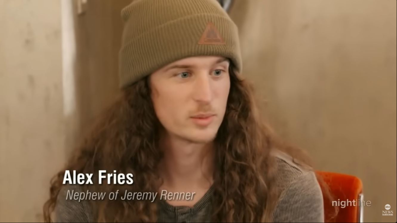 Jeremy Renner's nephew, Alex Fries, reflected on the moments he spent helping his uncle after the devastating snowplow accident. | Source: YouTube/ABC News