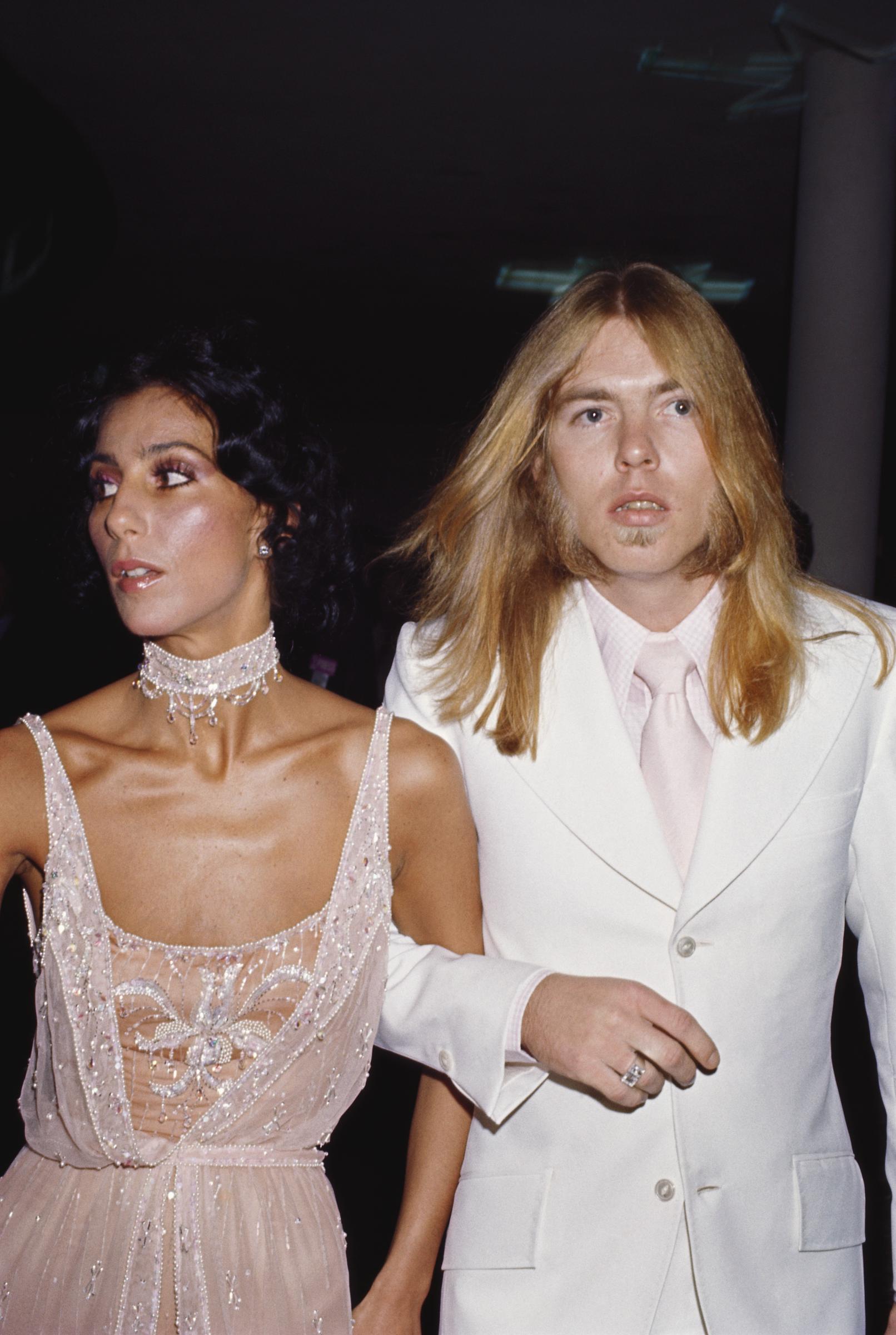 Cher with Gregg Allman in Los Angeles, California, in 1978 | Source: Getty Images
