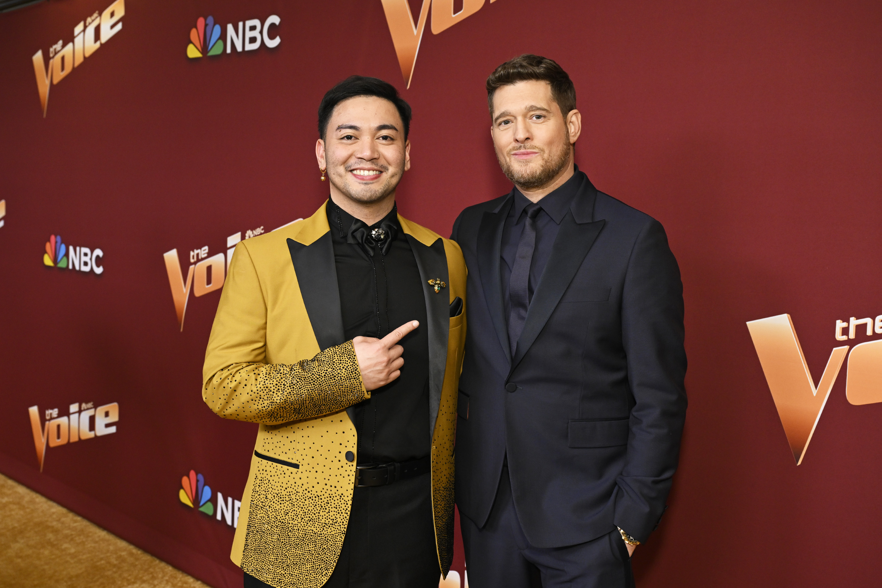 Sofronio Vasquez and Michael Bublé on "The Voice" Season 26 finale | Source: Getty Images