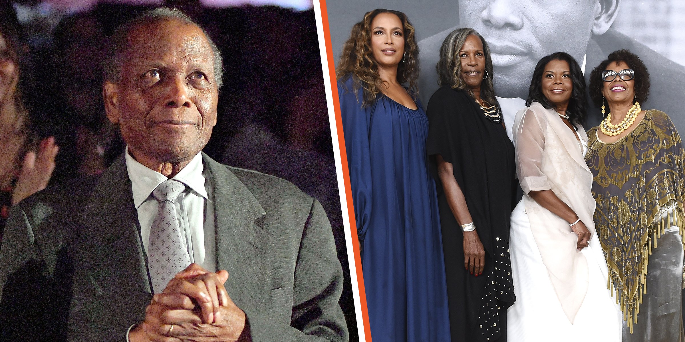 Sidney Poitier | (L-R) Anika Poitier, Pamela Poitier, Sherri Poitier, and Beverly Poitier-Henderson | Source: Getty Images