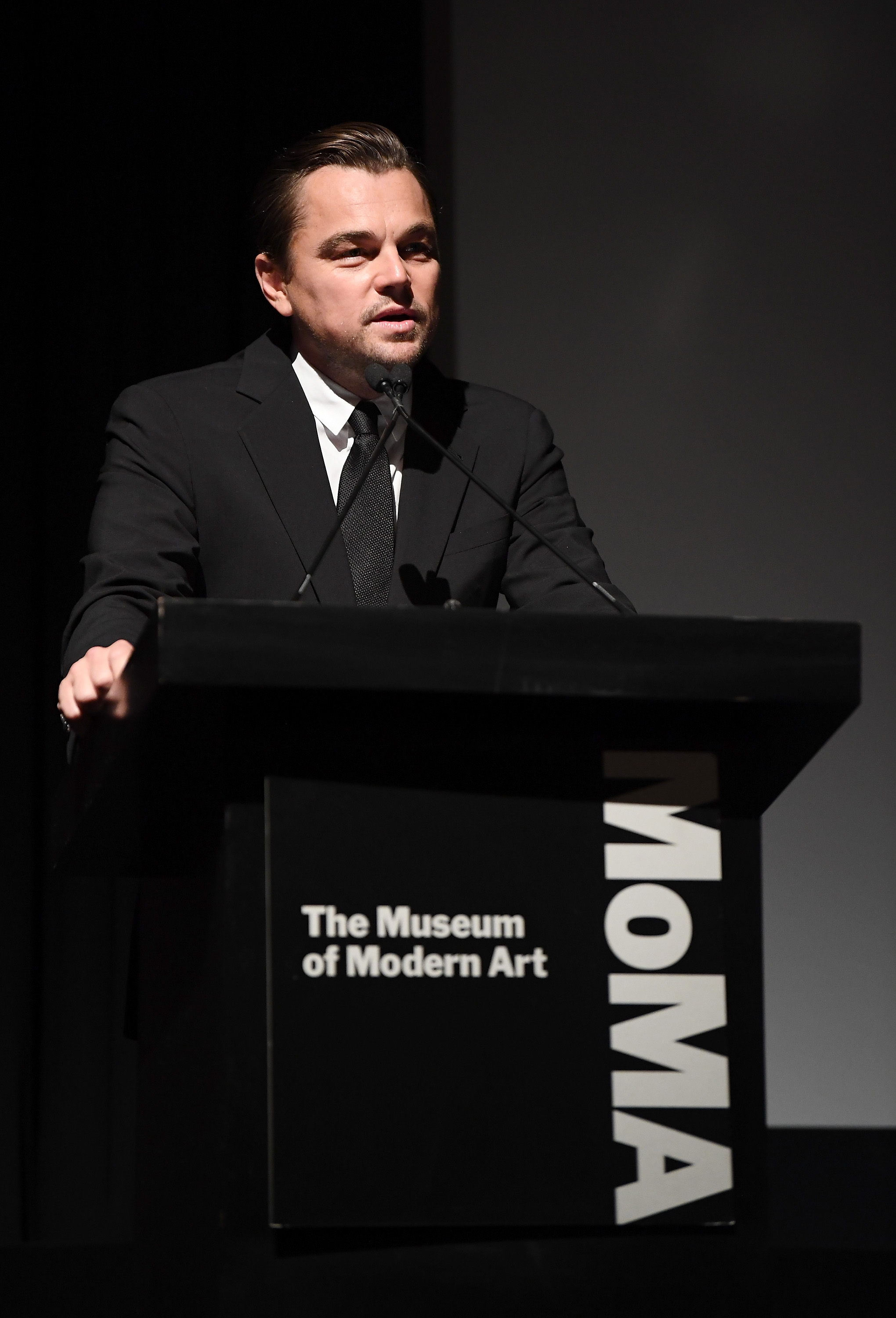 Leonardo DiCaprio speaks at The Museum Of Modern Art Film Benefit on November 19, 2018 | Source: Getty Images