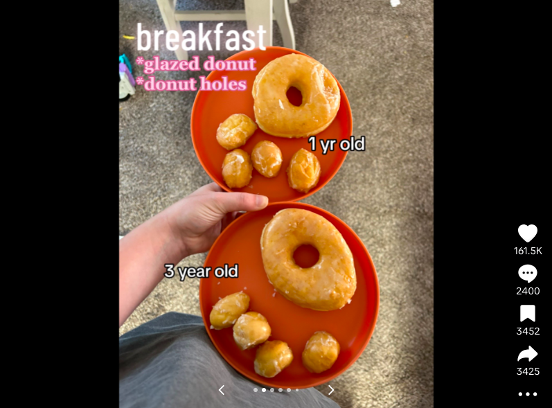 A picture of the donuts the mom gave her kids posted on August 8, 2023 | Source: TikTok/ourlittlekrew