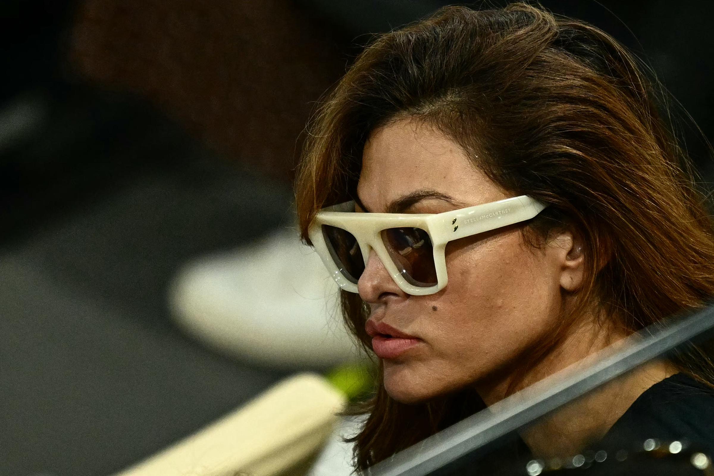 Eva Mendes attends the women’s uneven bars final at the Bercy Arena during the 2024 Paris Olympics on August 4, 2024 | Source: Getty Images