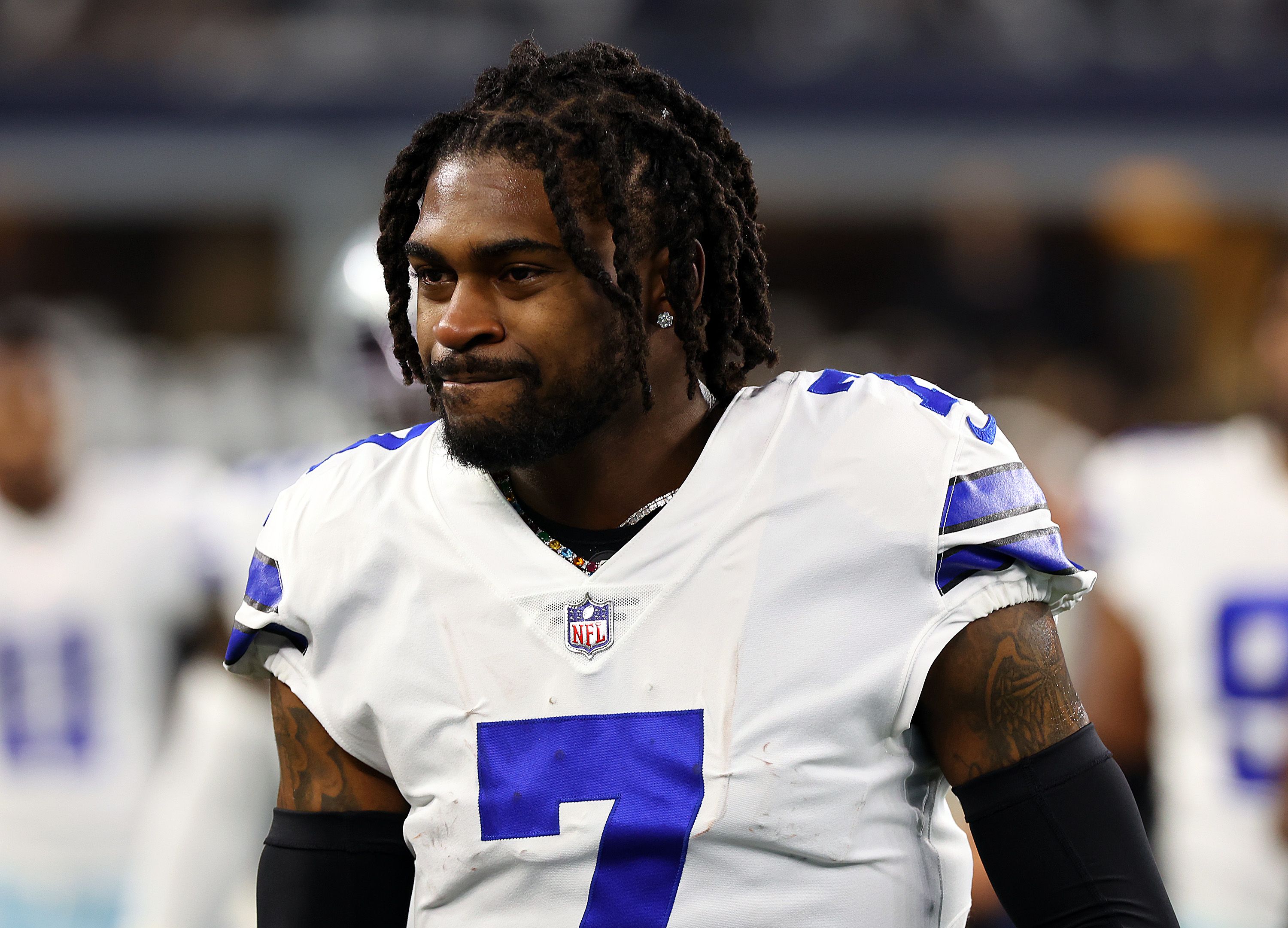 Trevon Diggs before the game against the Indianapolis Colts at AT&T Stadium on December 04, 2022, in Arlington, Texas. | Source: Getty Images