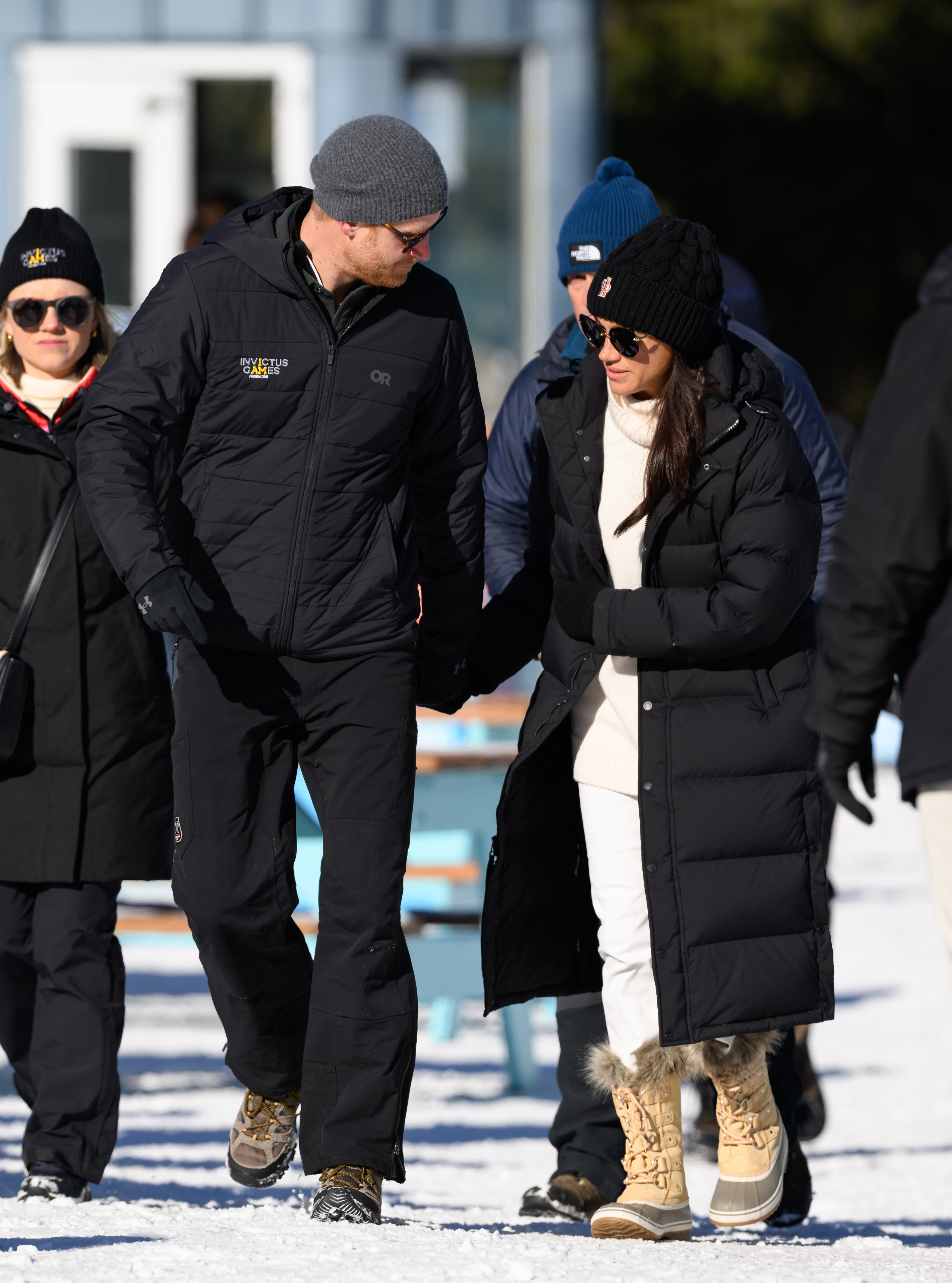 Prince Harry, Duke of Sussex, and Meghan, Duchess of Sussex attend a Family and Friends Tubing event during day three of the 2025 Invictus Games in Whistler, British Columbia, on February 11, 2025 | Source: Getty Images