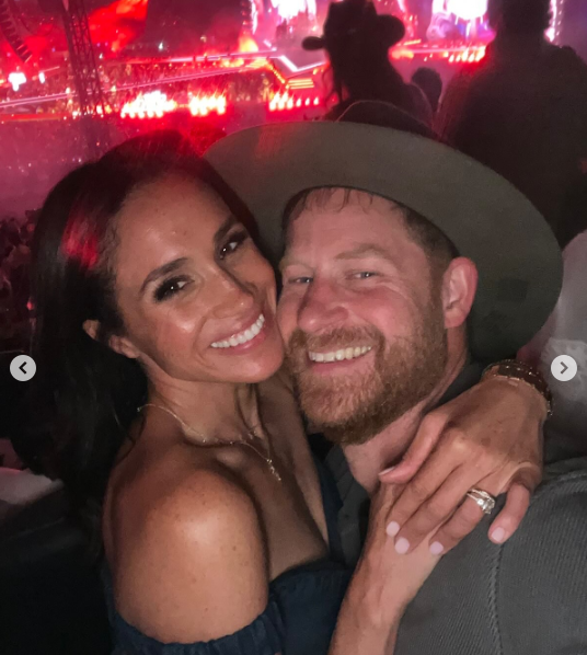 Prince Harry and his wife Meghan Markle having a good time at Beyonce's concert in Los Angeles posted on May 10, 2025 | Source: Instagram/meghan
