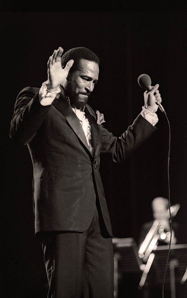 Marvin Gaye performing at Casino in  Oostende, Belgium in 1981. I Image: Getty Images.