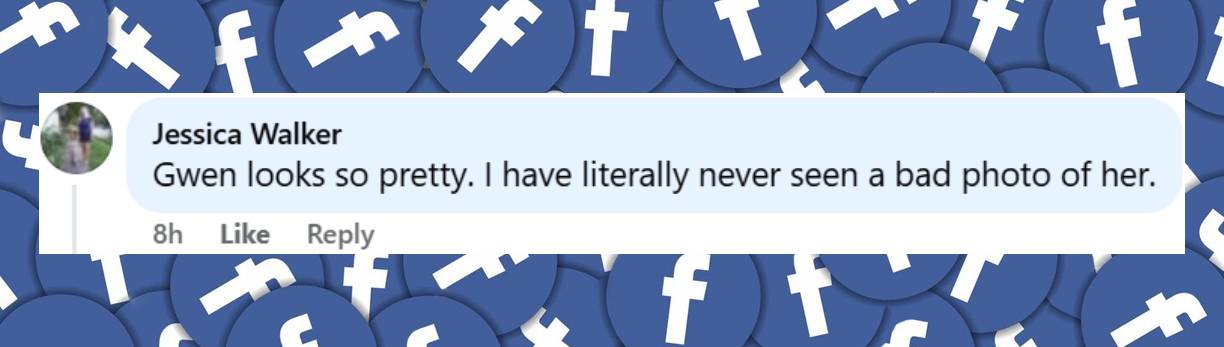 A viewer compliments Gwen Stefani after her public appearance with Blake Shelton, seen on December 10, 2025 | Source: Facebook/TMZ