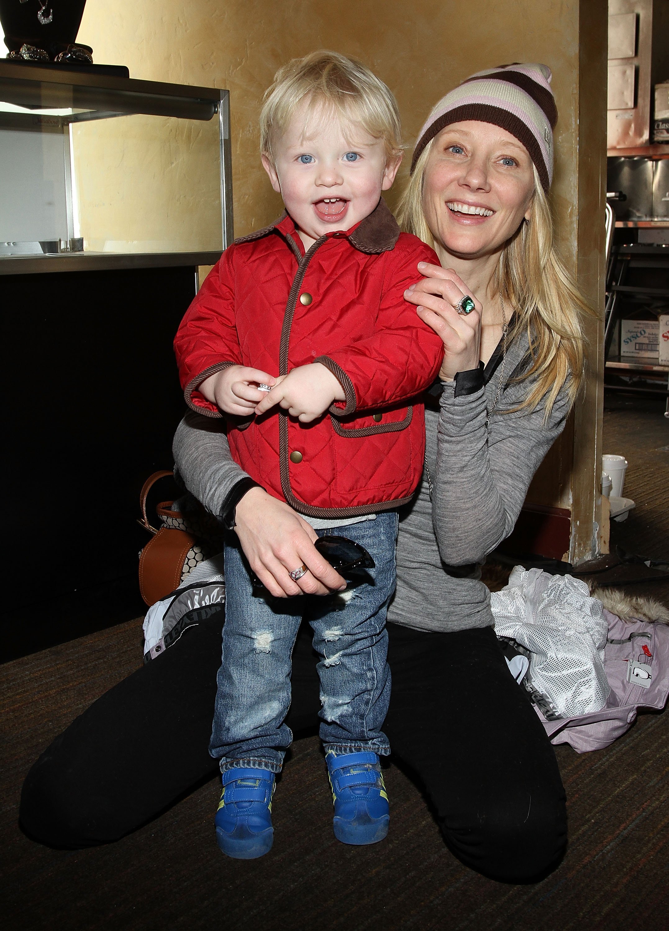 Actress Anne Heche and son Atlas Heche Tupper at the TR Suites at the Gateway Center on January 22, 2011 in Park City, Utah. | Source: Getty Images