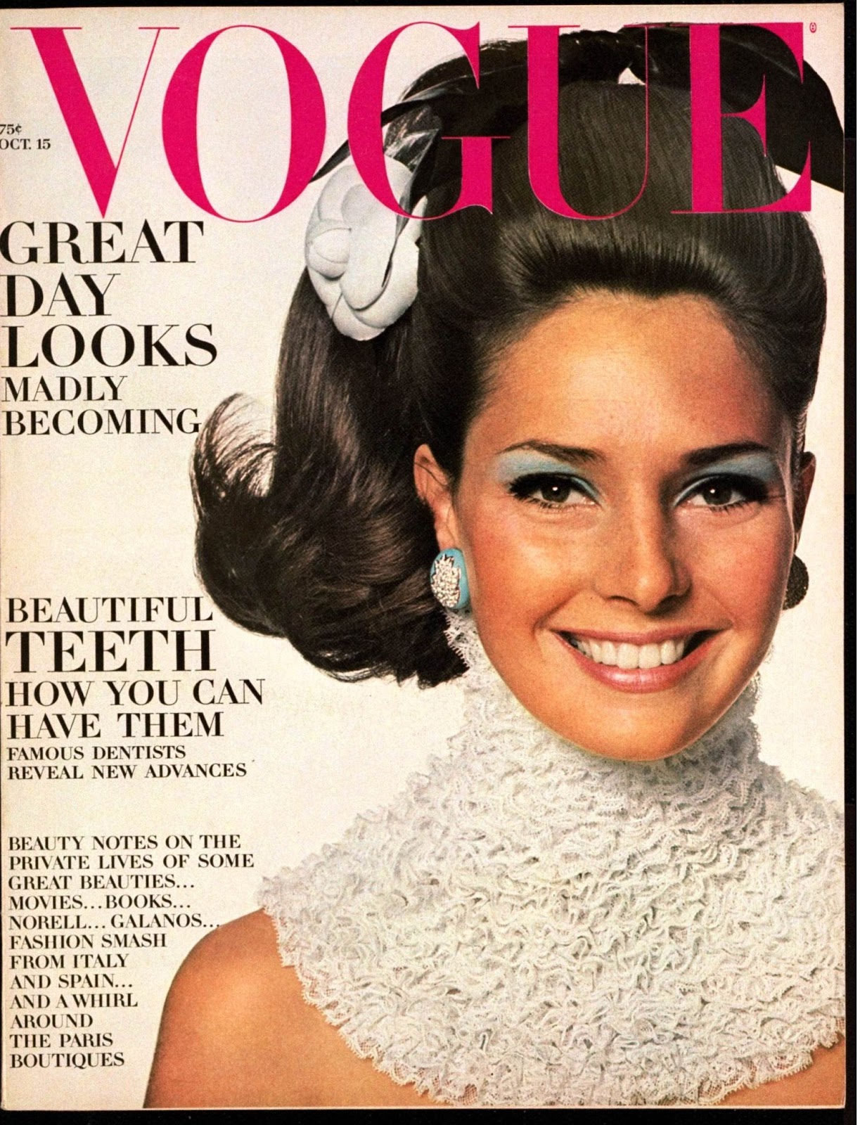 The model-turned-actress on the cover of Vogue, circa 1967. | Source: Getty Images