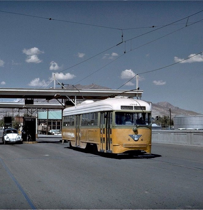 A streetcar on the former El Paso–Juárez streetcar line in the 1960s | Source: Getty Images