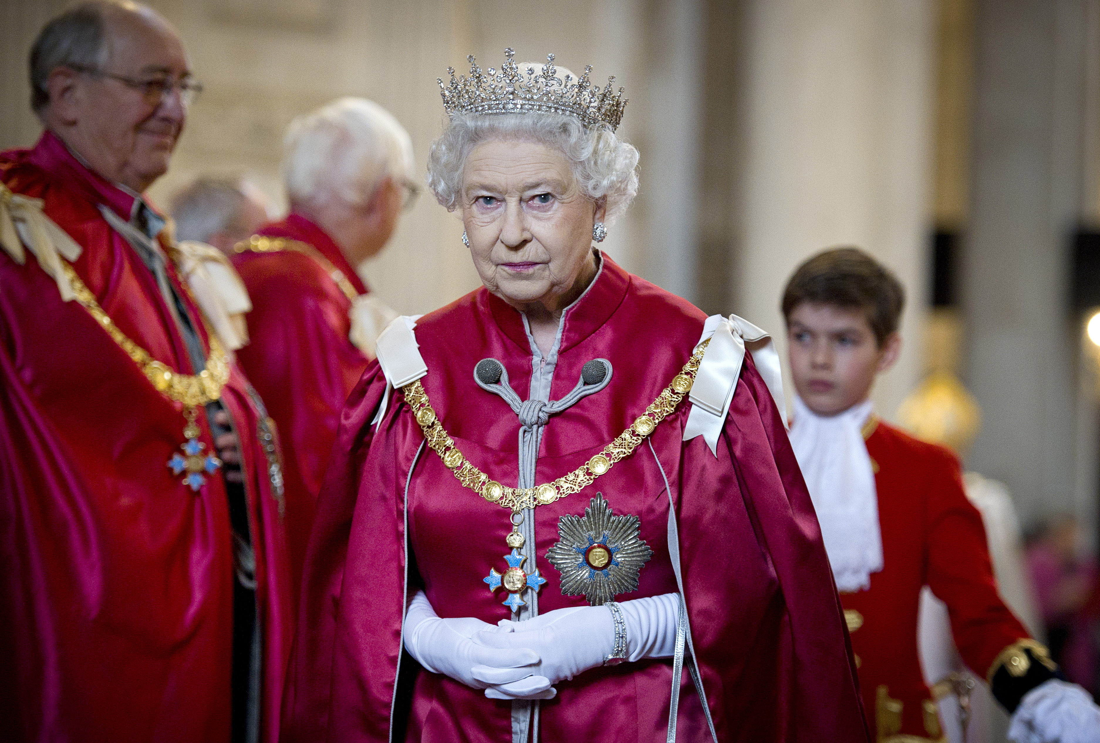 Queen Elizabeth II at the Order of the British Empire ceremony in London, England on March 7, 2012 | Source: Getty Images