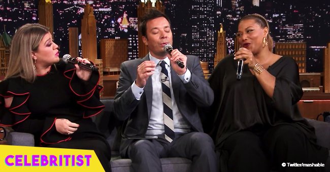 Queen Latifah stuns in all-black-outfit singing 'Earth Angel' with Jimmy Fallon and Kelly Clarkson