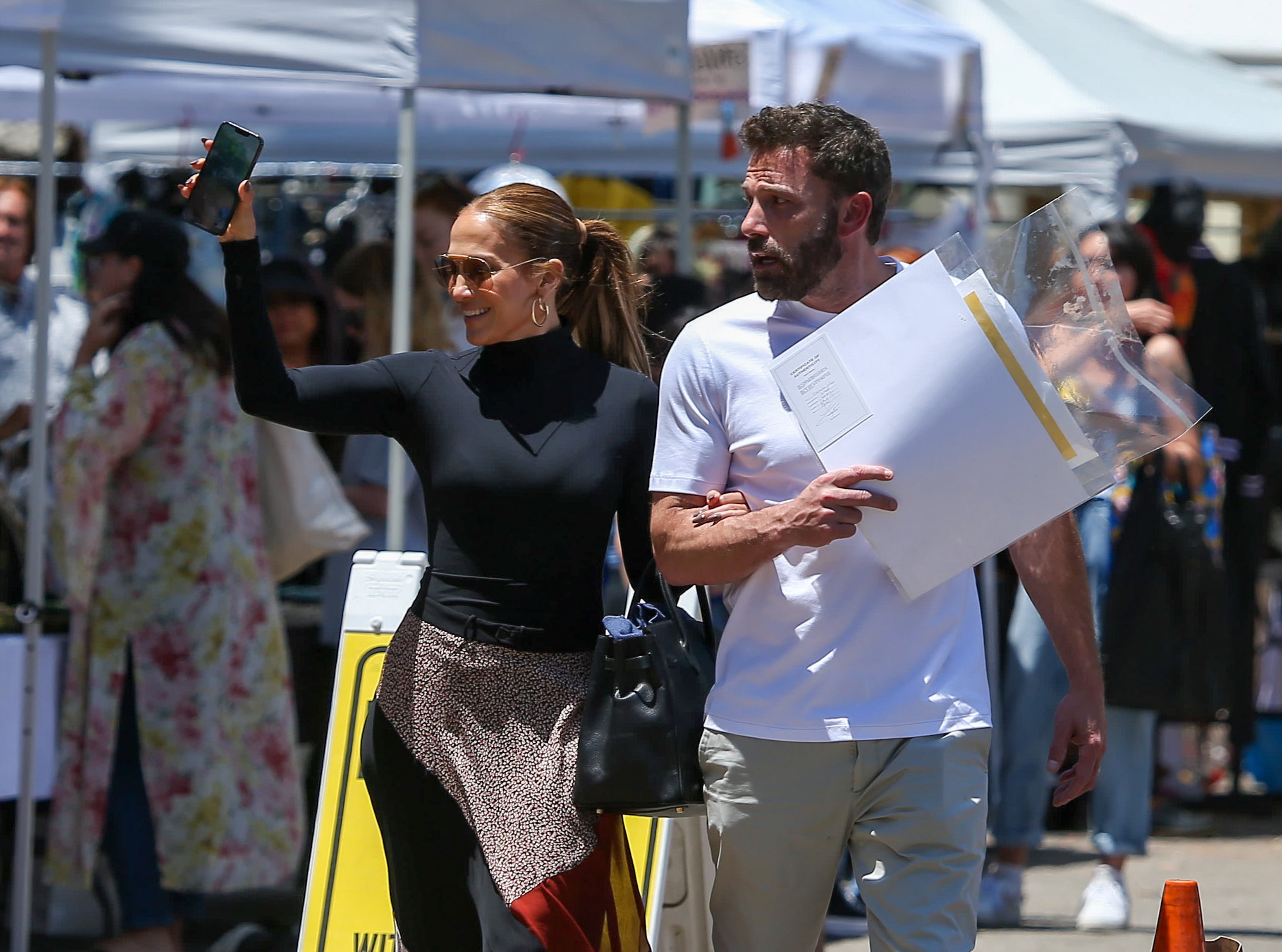 Jennifer Lopez and Ben Affleck seen on July 3, 2022, in Los Angeles, California. | Source: Getty Images