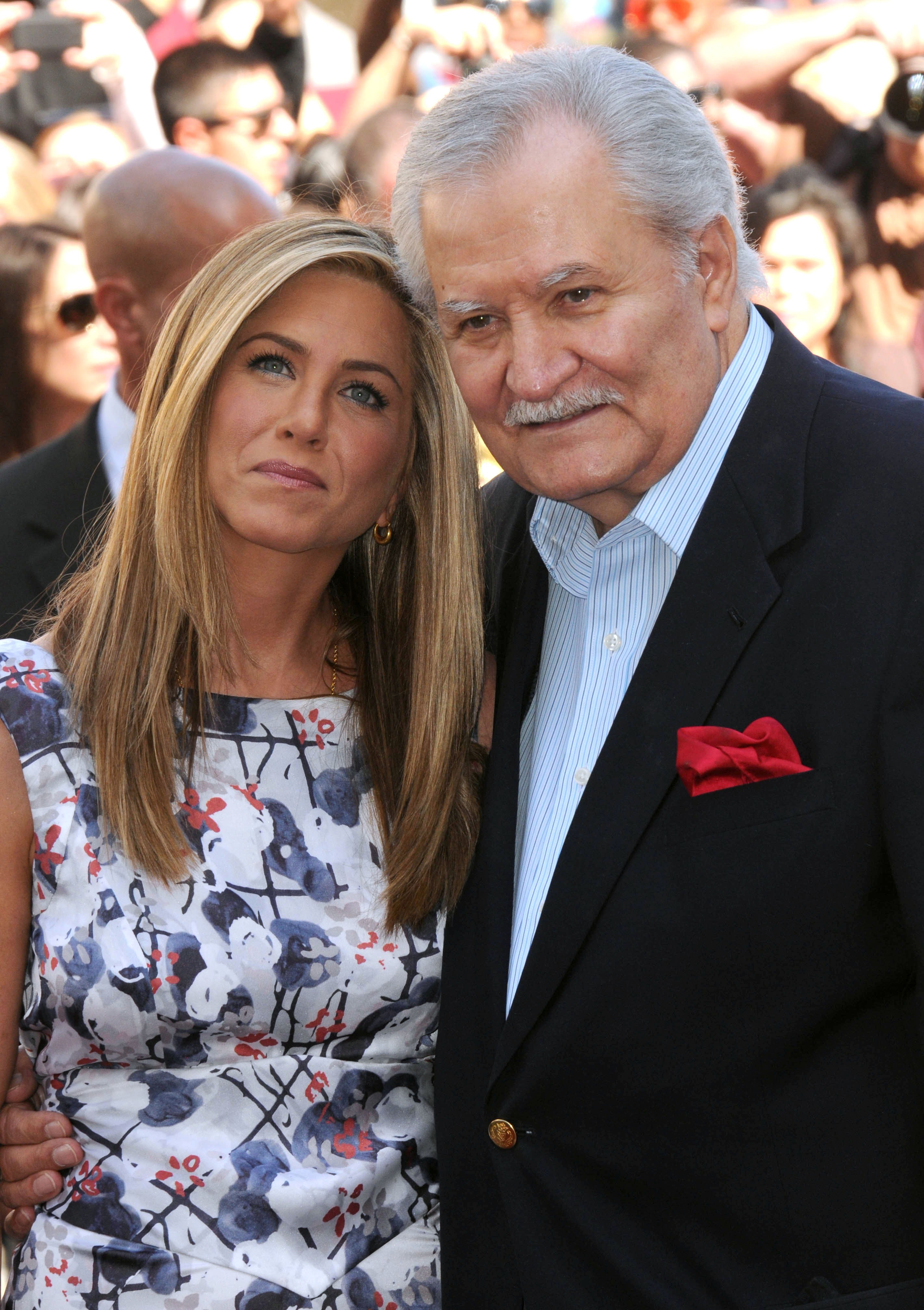 Jennifer Aniston and actor/father John Aniston attend the Star Ceremony for Jennifer Aniston On The Hollywood Walk Of Fame held at 6270 Hollywod Blvd on February 22, 2012 in Hollywood, California | Source: Getty Images 