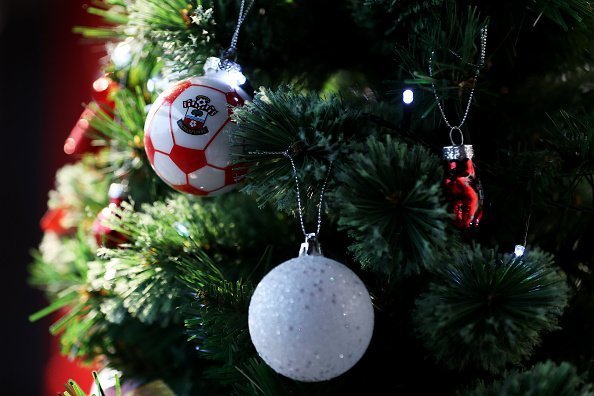  Christmas tree decorations with the Southampton emblem is seen prior to the Premier League match between Southampton FC and West Ham United at St Mary's Stadium on December 14, 2019 in Southampton, United Kingdom | Photo: Getty Images