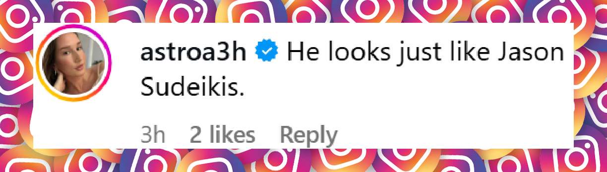 A netizen's comment on January Jones's rare appearance with her son, Xander Dane, on July 26, 2025 | Source: Instagram/pagesix