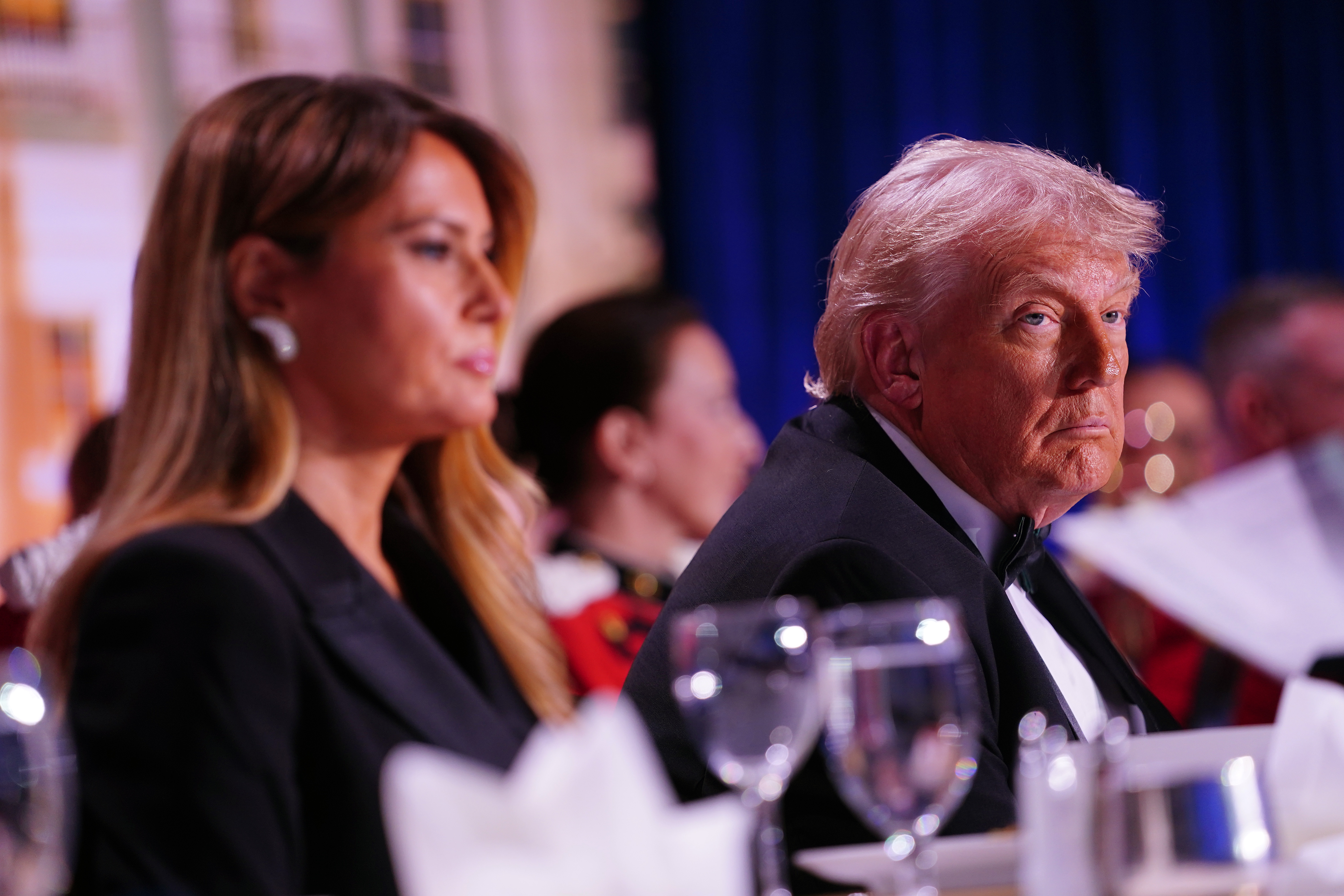 Melania and Donald Trump attend the annual White House Correspondents Association Dinner on April 25, 2026 in Washington, DC | Source: Getty Images