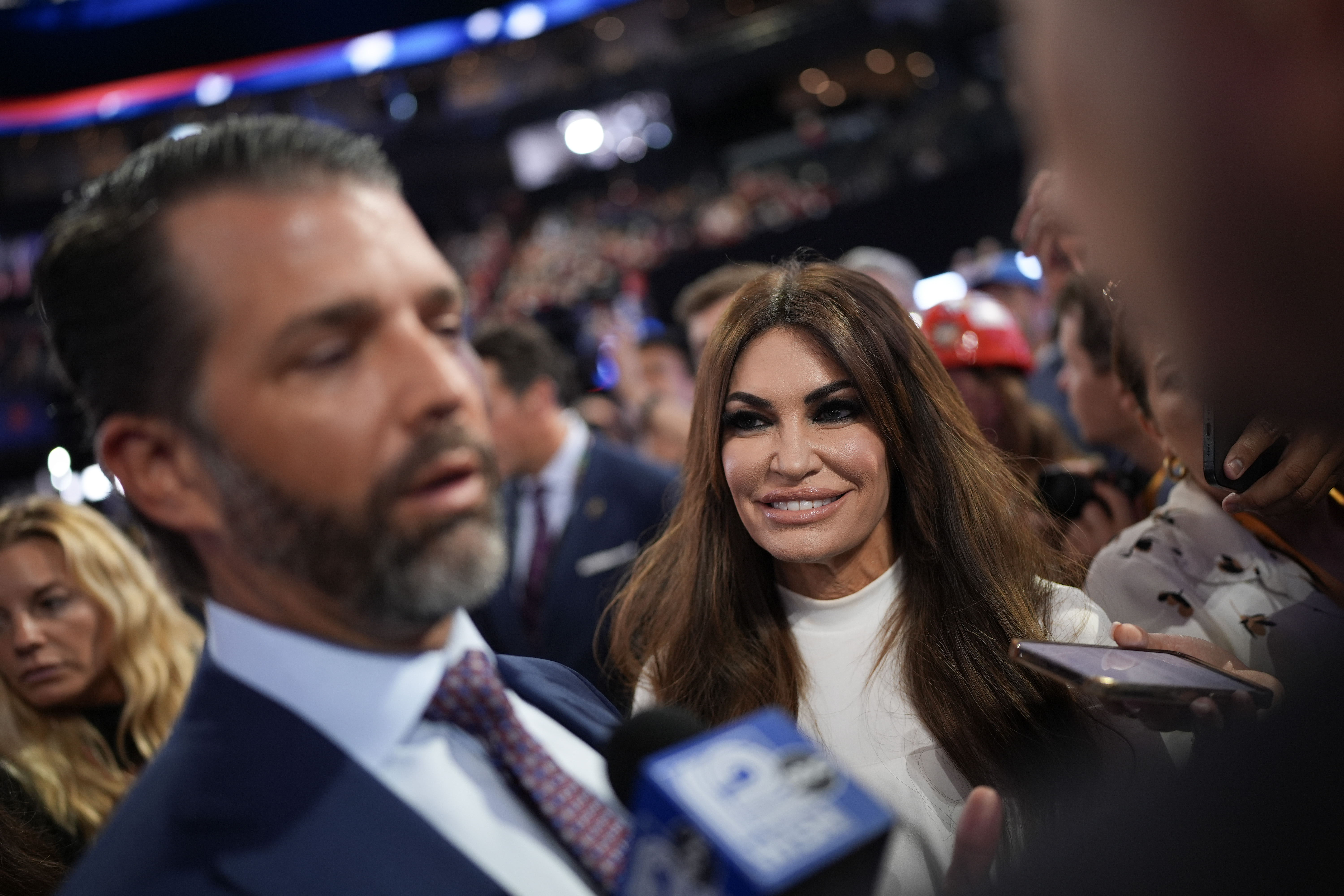 Donald Trump Jr. and Kimberly Guilfoyle attend the Republican National Convention in Milwaukee, Wisconsin, on July 15, 2024 | Source: Getty Images