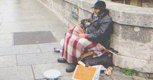 Jane never imagined the homeless beggar could be someone she knew | Source. Shutterstock.com