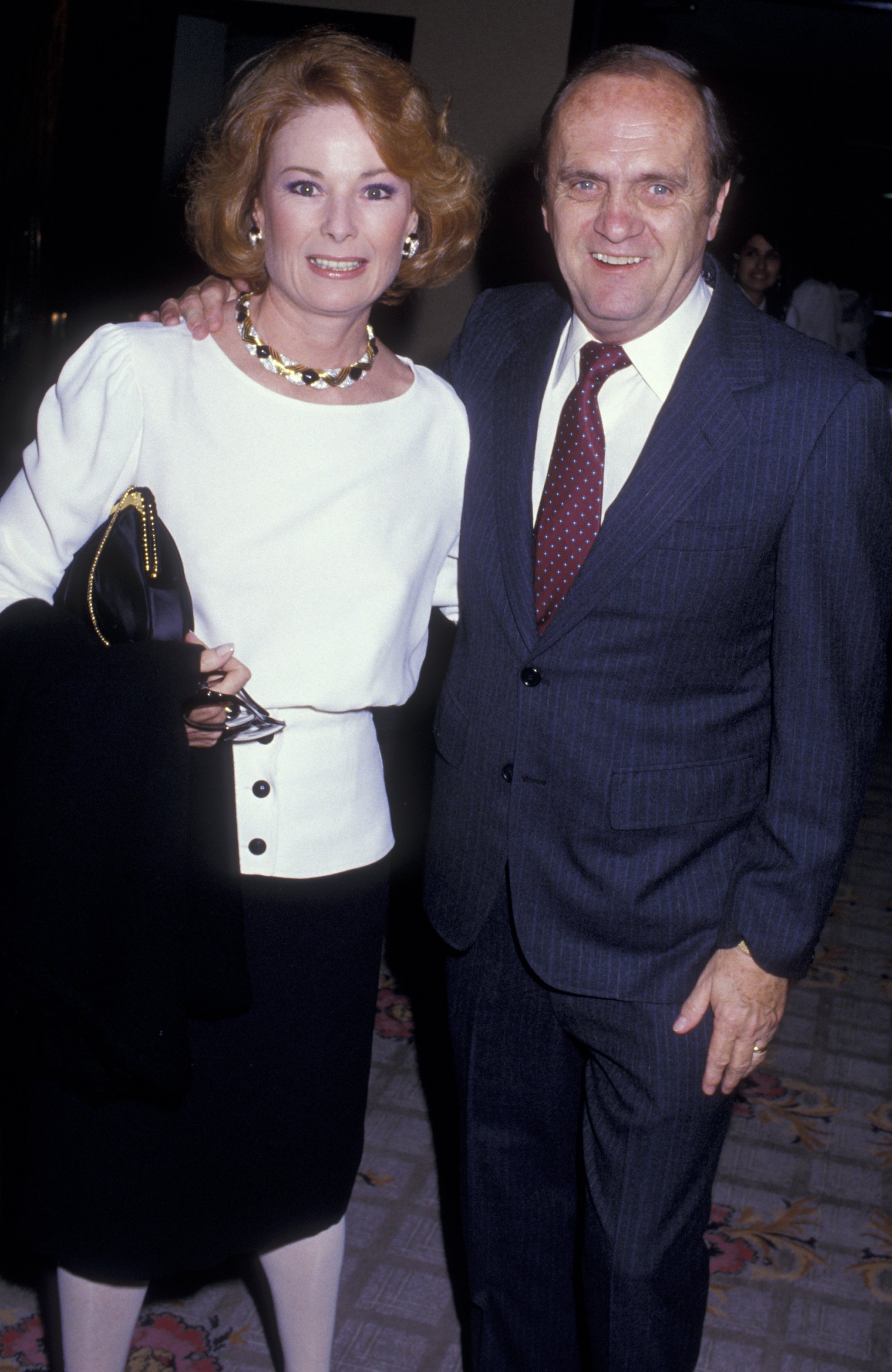 Virginia Quinn and Bob Newhart at the CBS TV Affiliates Party on May 20, 1987, in Century City, California | Source: Getty Images