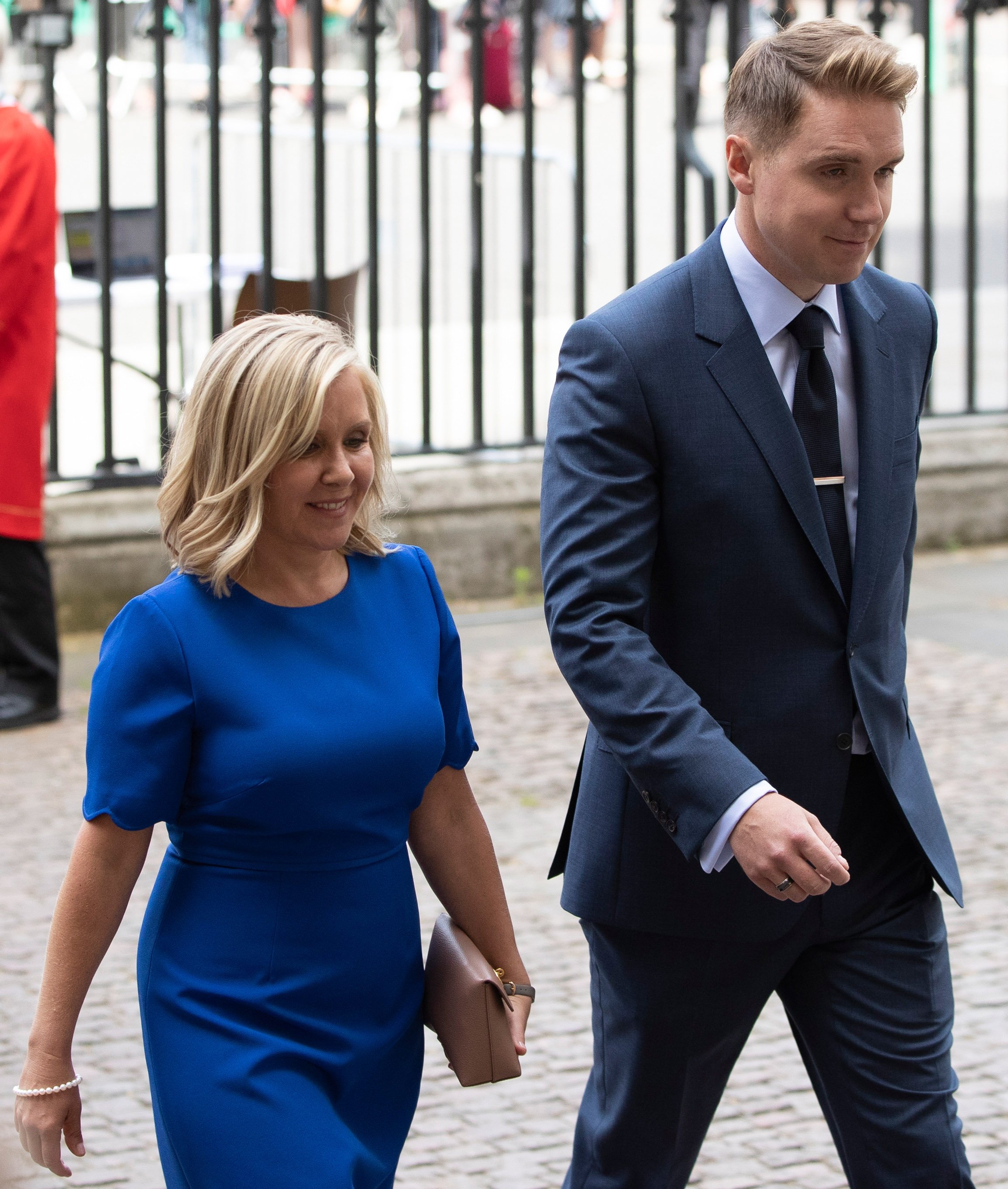 Timothy and Lucy Hawking are photographed as they arrive at Westminster Abbey for their father's, Professor Stephen Hawking, memorial service on June 15, 2018, in London | Source: Getty Images