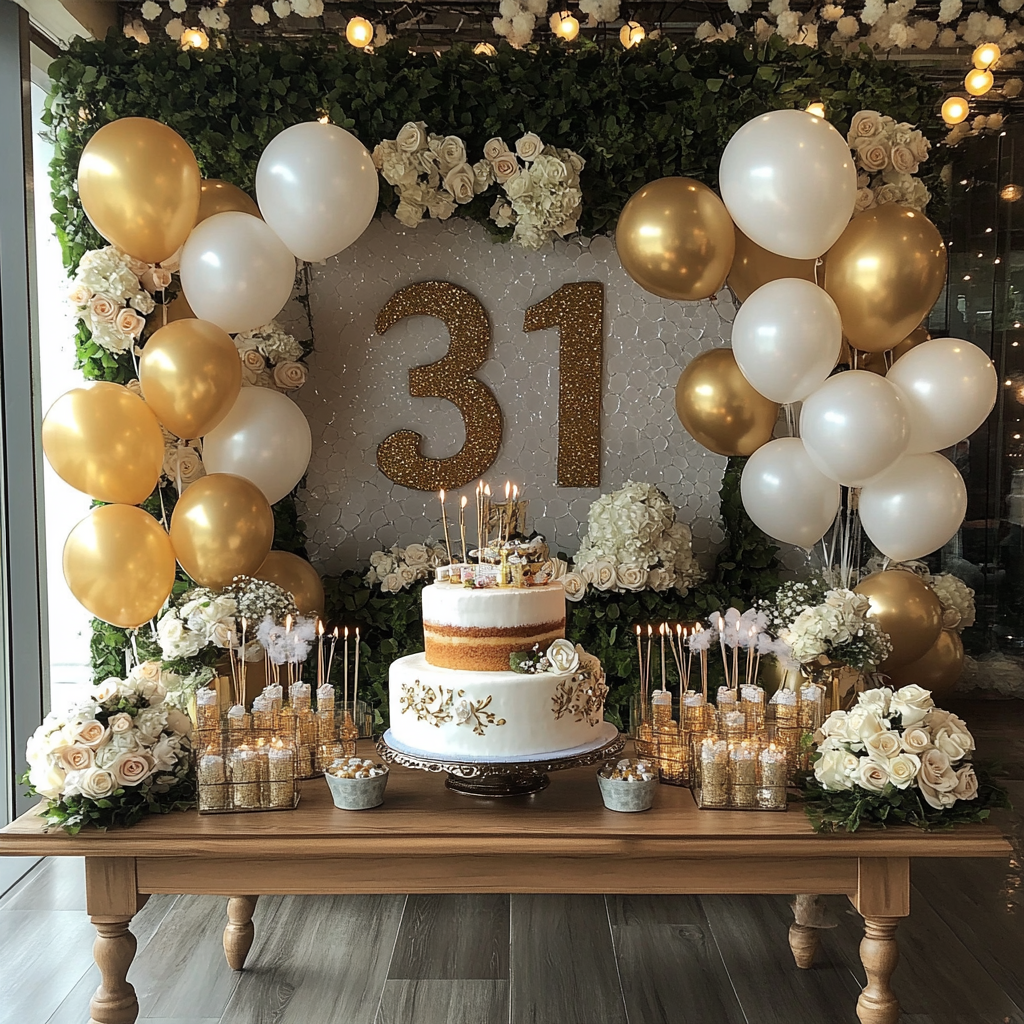 A birthday party set-up | Source: Midjourney