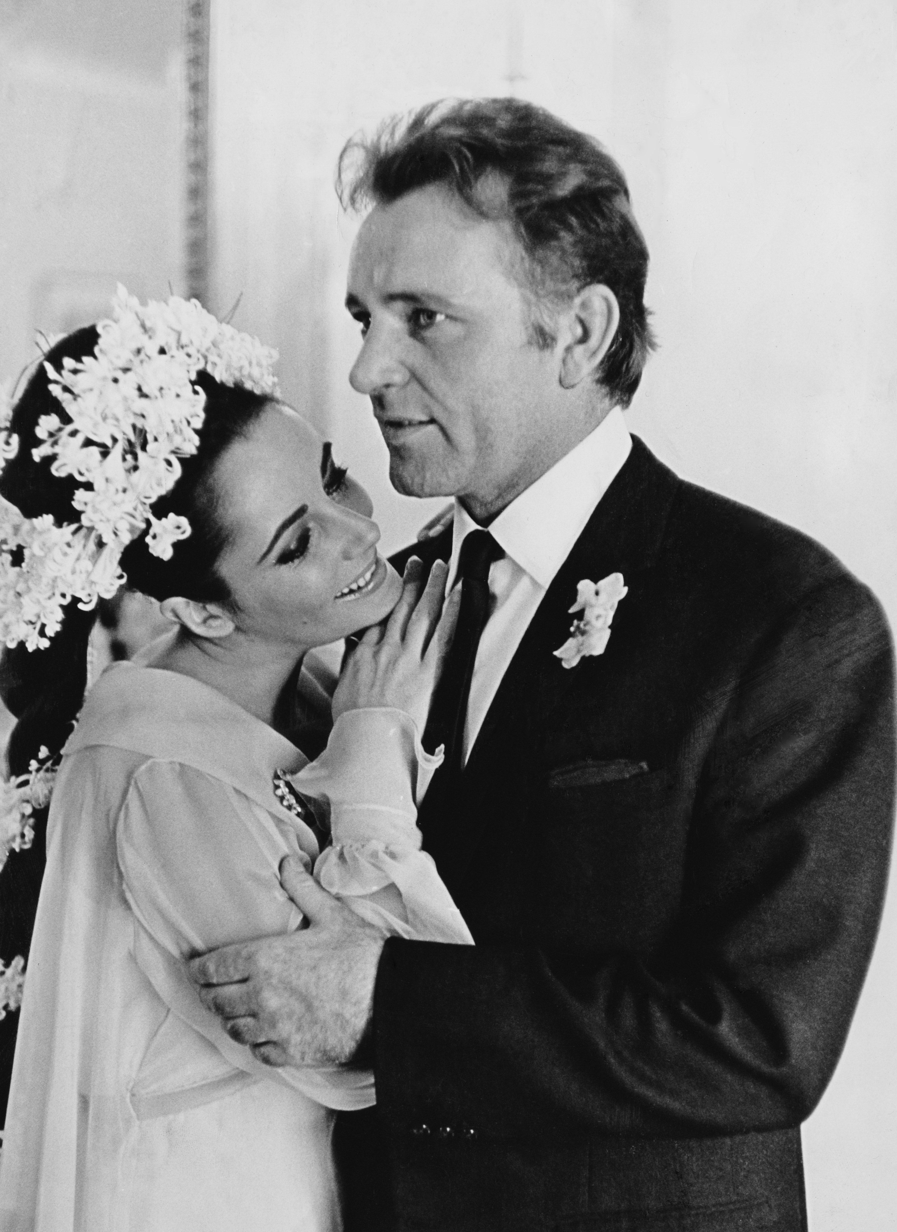 British natives Elizabeth Taylor and actor Richard Burton at their first wedding in 1964 in Montreal, Canada. / Source: Getty Images